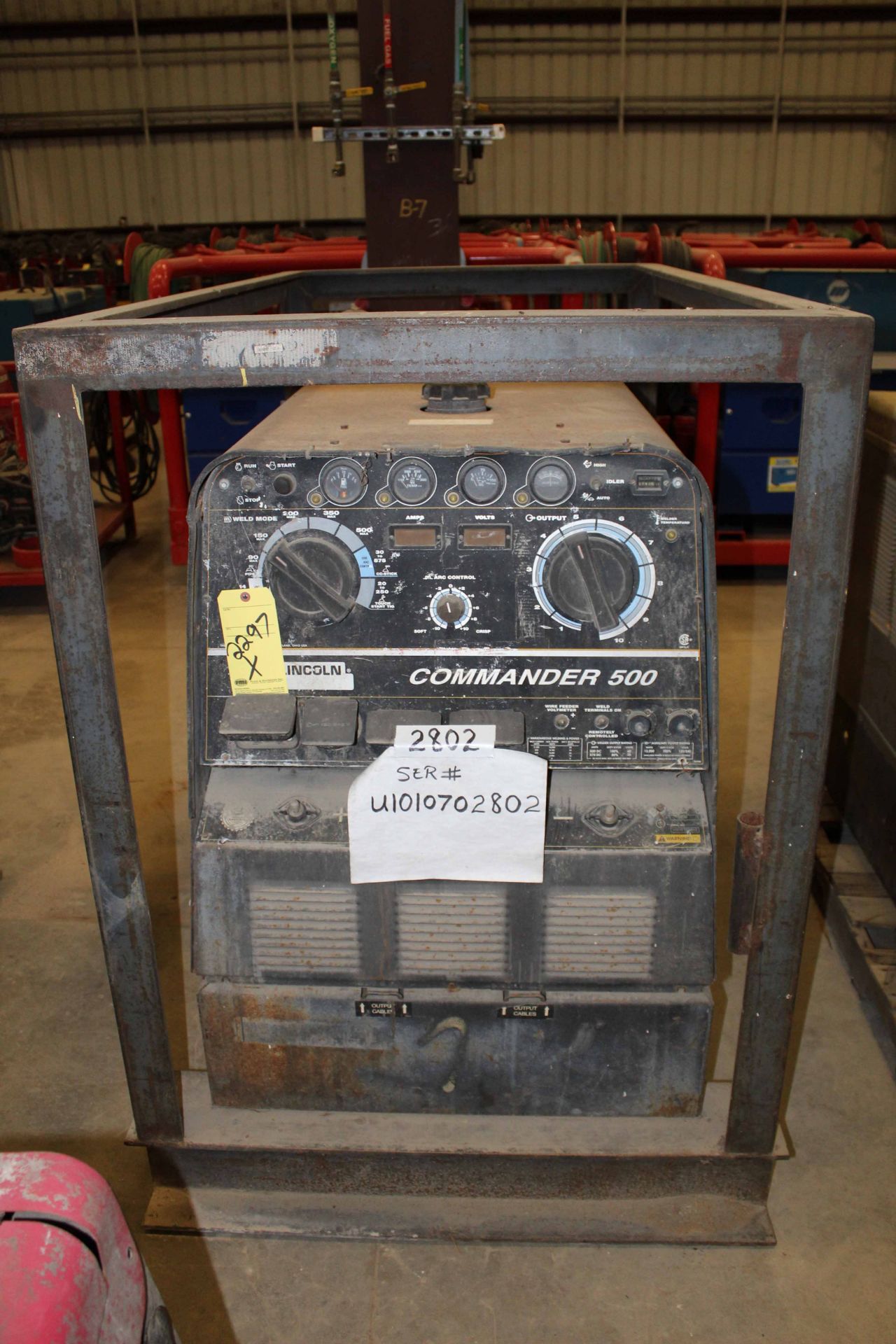 PORTABLE WELDER, LINCOLN MDL. COMMANDER 500, gasoline pwrd., S/N U1010702802, (out of service)