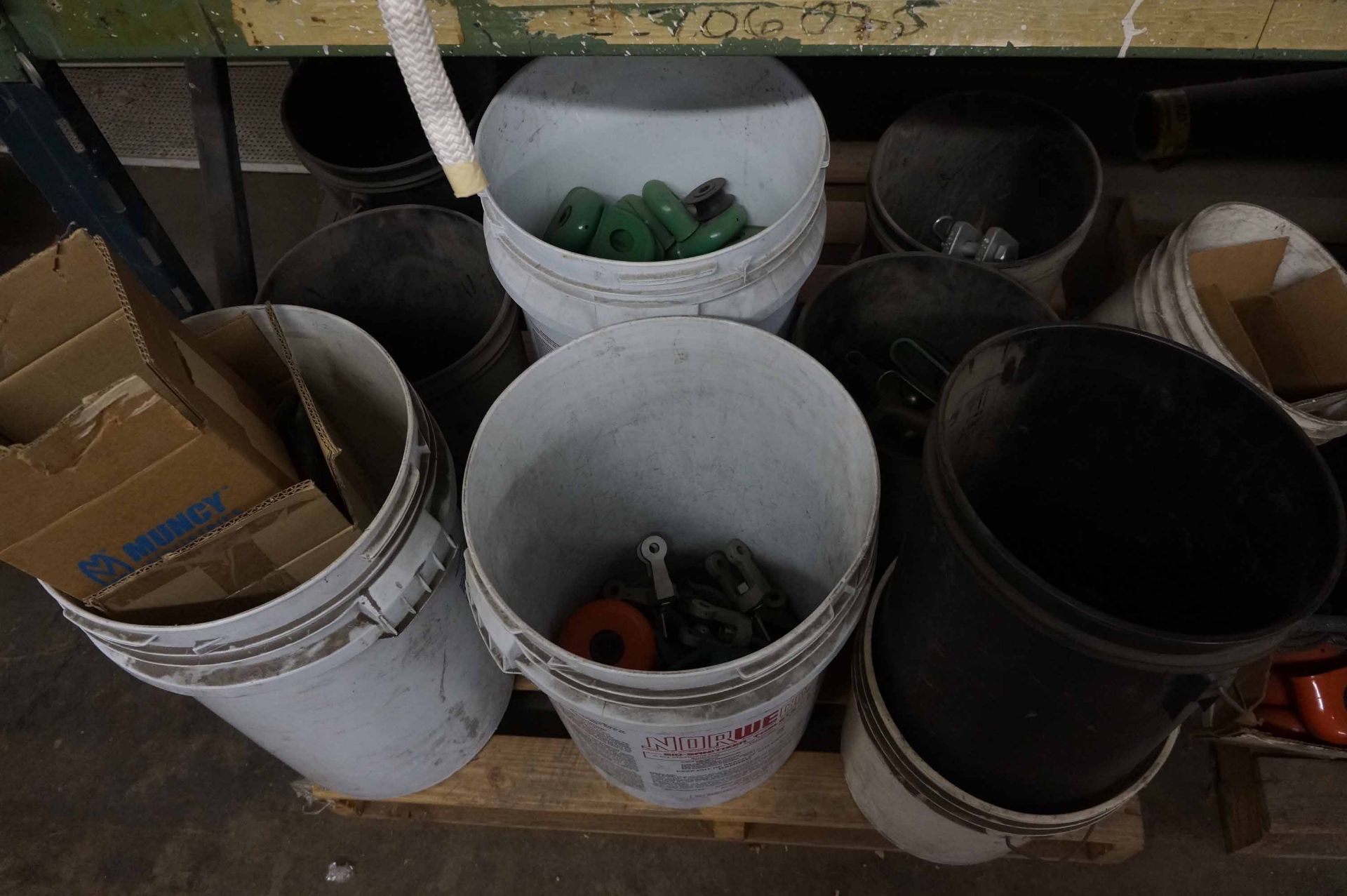 LOT CONSISTING OF: yokes, hooks & protectors (approx. two pallets & one barrel) - Image 2 of 3