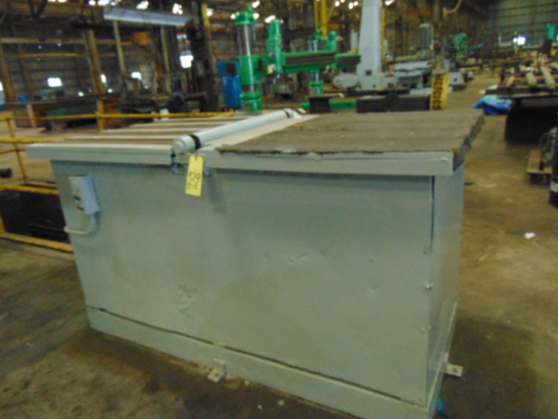 STEEL PLATE FLIPPER, BURGER-RJS MDL. 40, 42" W. x 88" L., 4,000 lb. cap., S/N 0168-24