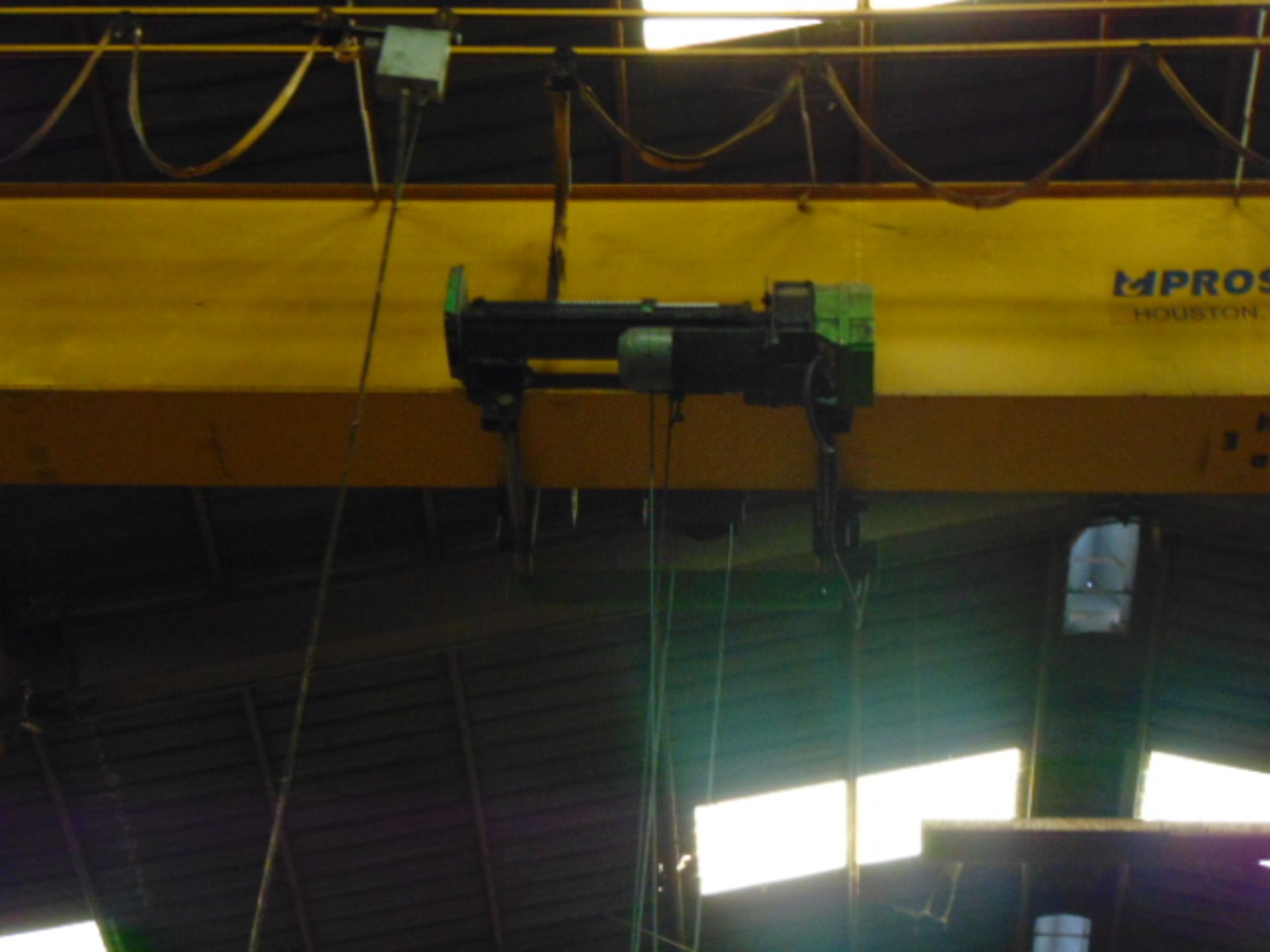 OVERHEAD BRIDGE CRANE, PROSERV 10 T. X APPROX. 74' SPAN, low head room style, sgl. girder top - Image 2 of 5