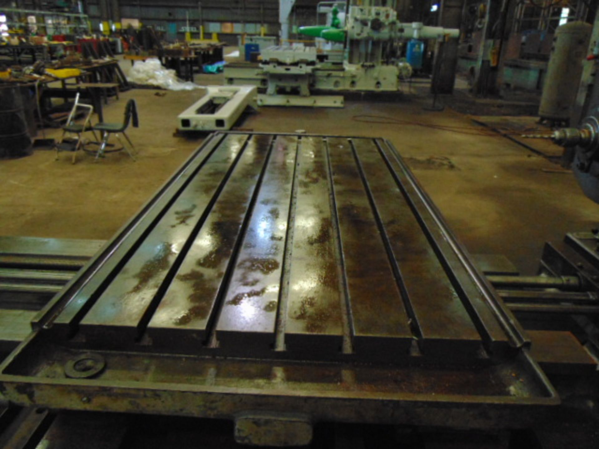 TABLE TYPE HORIZONTAL BORING MILL, LUCAS MDL. 428-60, 40" x 74" tbl., 60" cross travel, approx. - Image 13 of 16