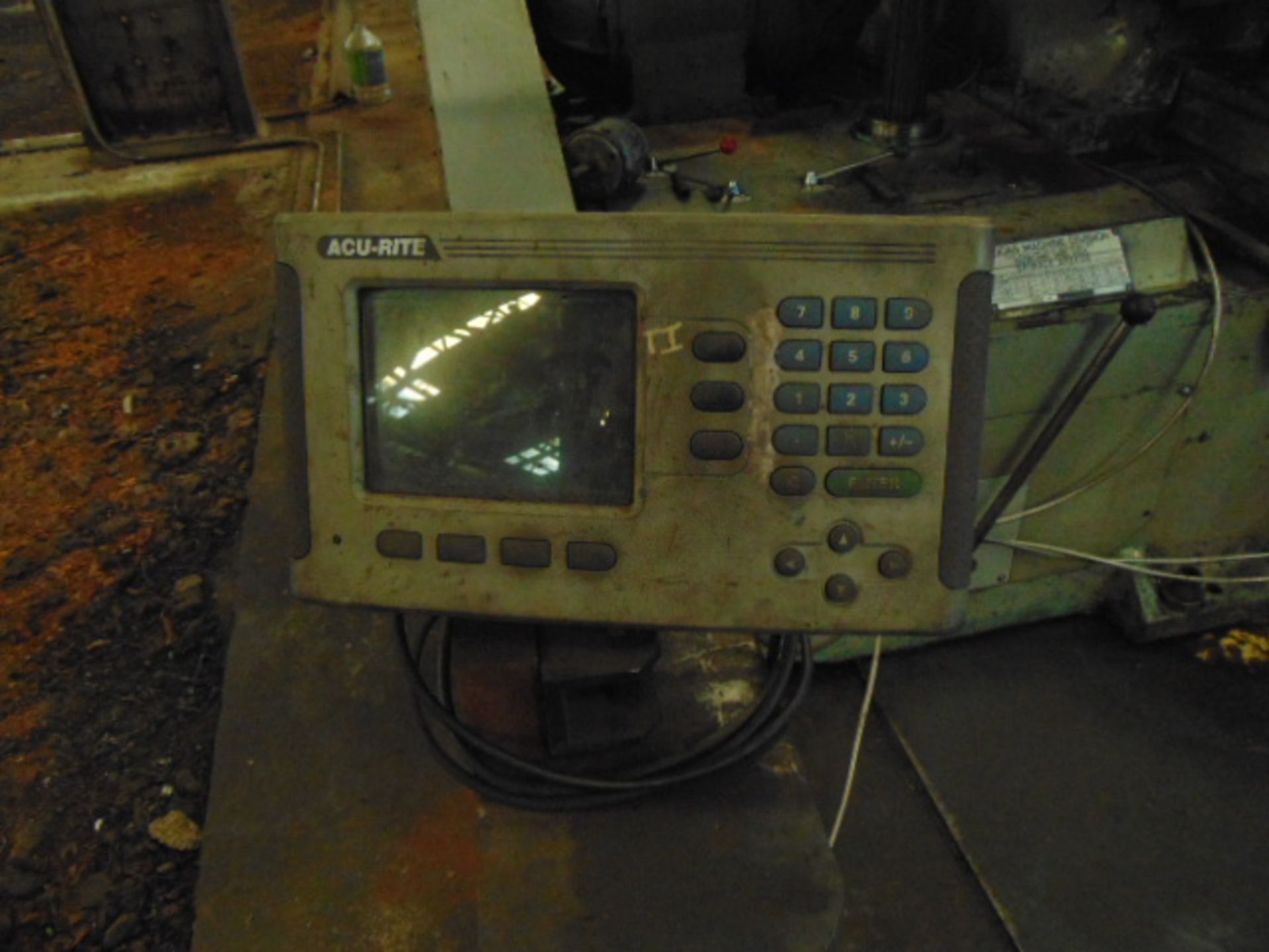 TABLE TYPE HORIZONTAL BORING MILL, LUCAS MDL. 428-60, 40" x 74" tbl., 60" cross travel, approx. - Image 8 of 16