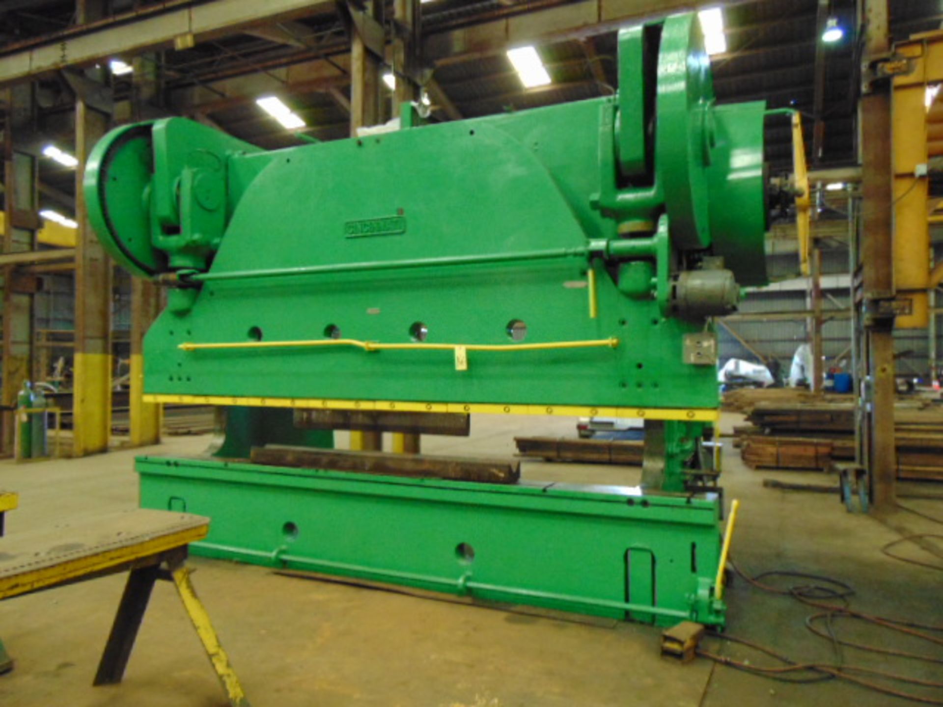 MECHANICAL PRESSBRAKE, CINCINNATI 750 T. CAP. MDL. 340-12, 16’ overall, 12’-6” dist. btwn. housings,