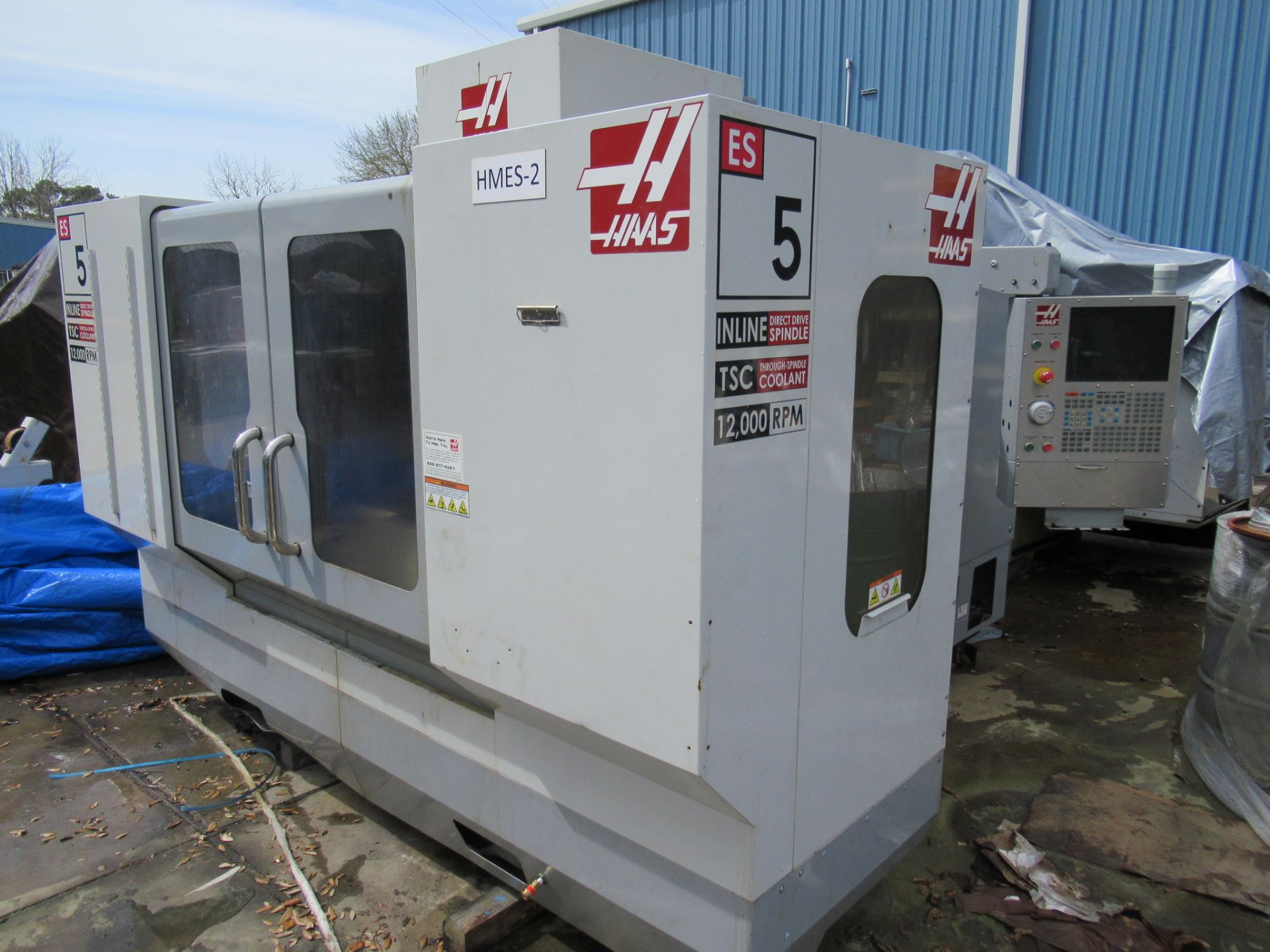 HAAS ES-5-4T HORIZONTAL MACHINING CENTER, New 2010, Haas CNC control, Renishaw probe, Travels: 40” - Image 2 of 9