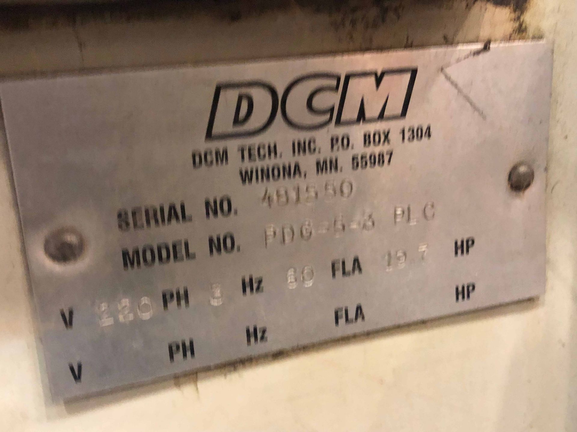 DCM MDL. PDG-5-3 PLC PUNCH & DIE GRINDER, S/N 481550, (Location K: Allen Engineering Corporation, 81 - Image 2 of 2