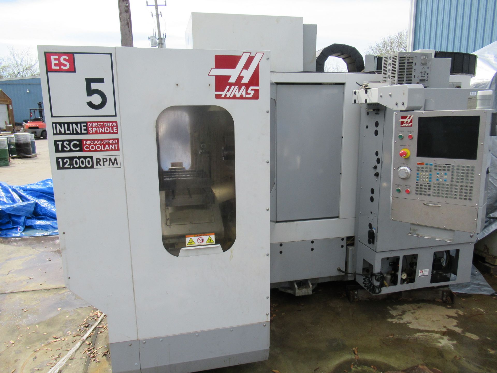 HAAS ES-5-4T HORIZONTAL MACHINING CENTER, New 2010, Haas CNC control, Renishaw probe, Travels: 40”