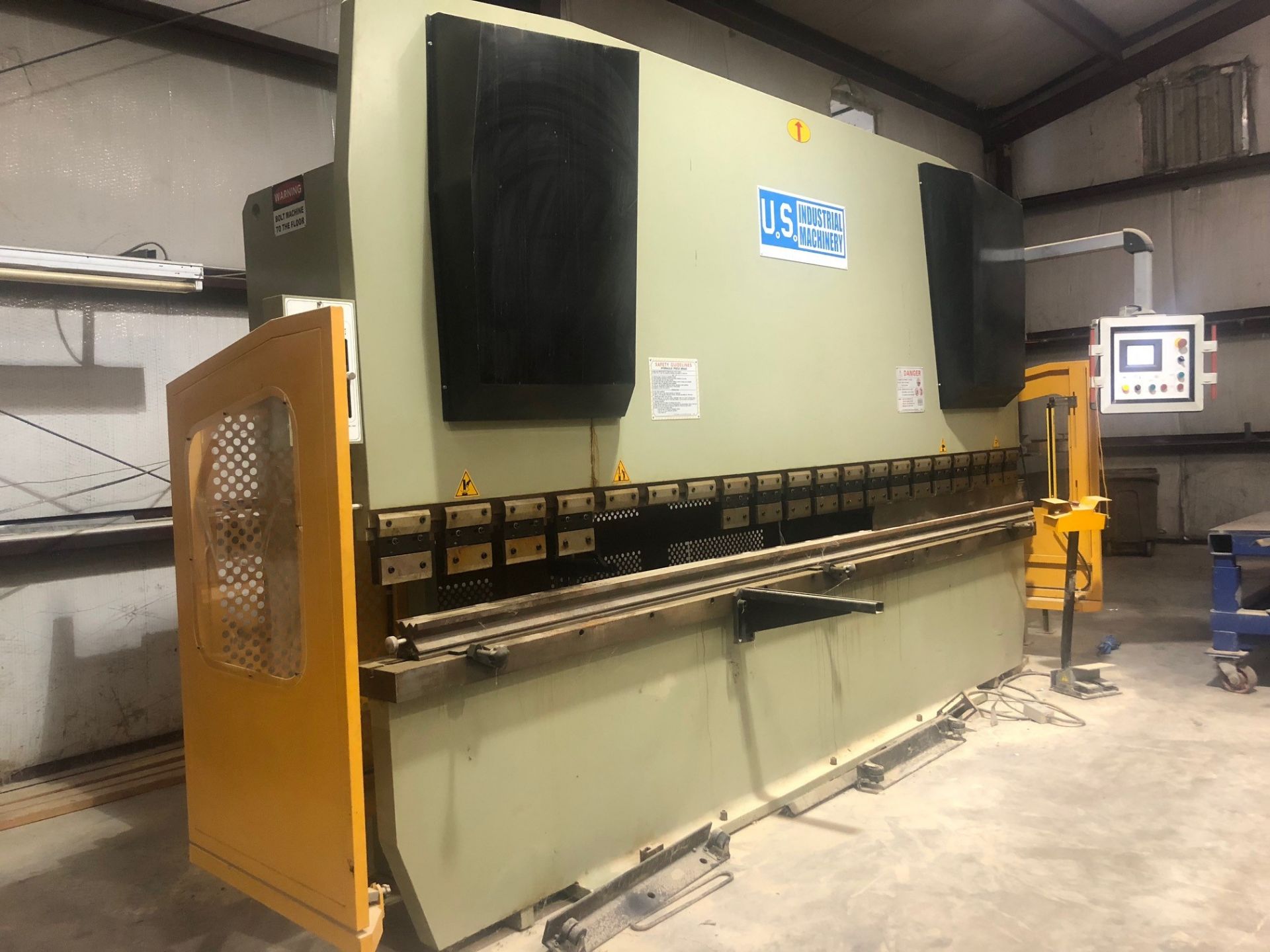 CNC PRESS BRAKE, US INDUSTRIAL 10' X 130 T, new 2014 (Location J: Safe Air Technology LLC, 4133 Eva