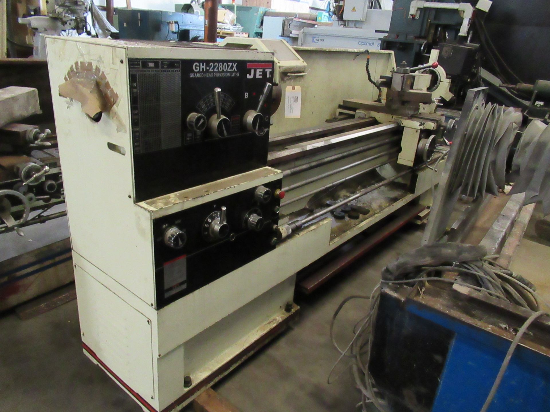 22” X 80” JET ENGINE LATHE, Model GH-2280ZX, New 2014, 3-1/8" spindle bore, steday rest, quick - Image 5 of 5