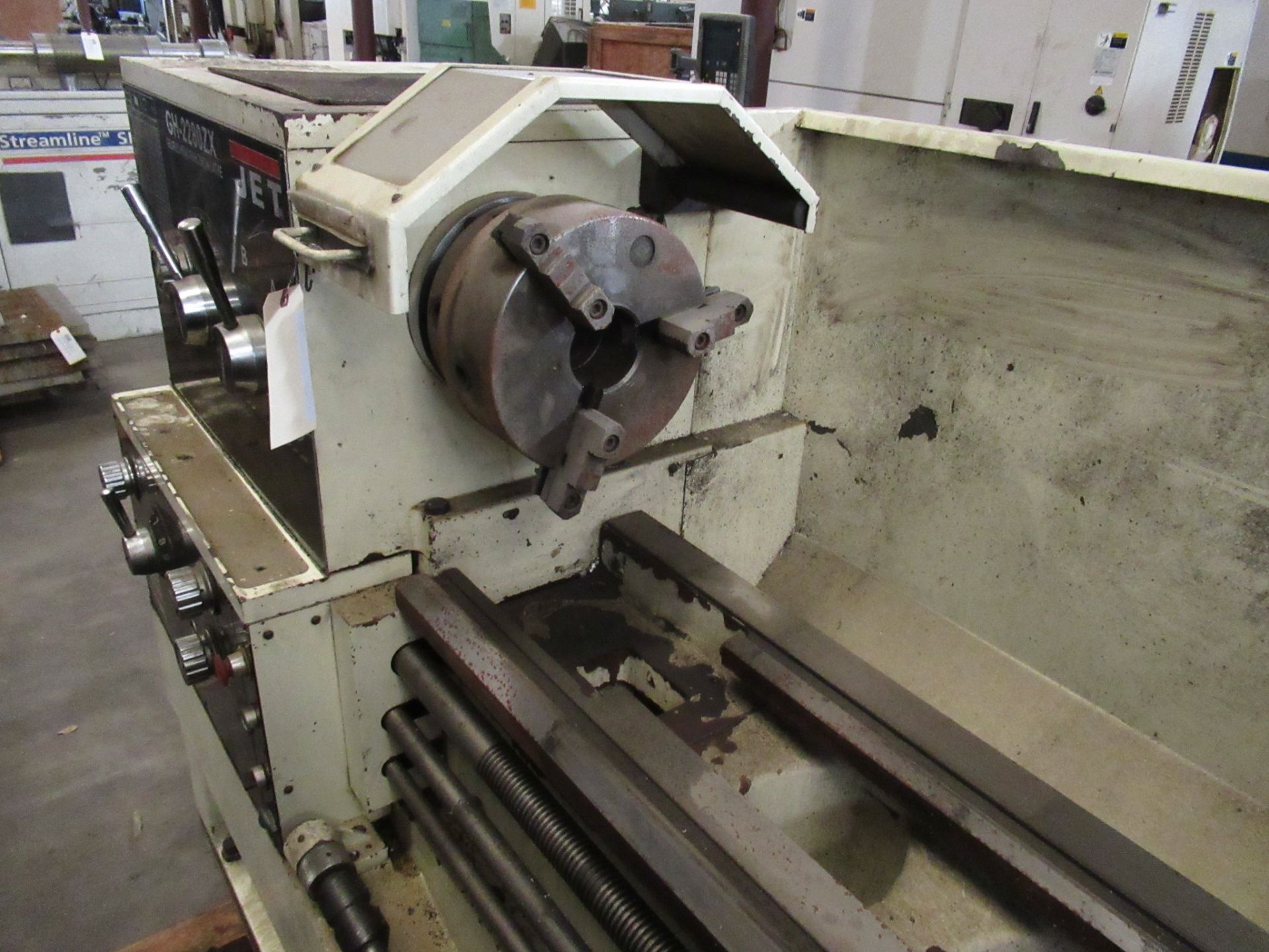 22” X 80” JET ENGINE LATHE, Model GH-2280ZX, New 2014, 3-1/8" spindle bore, steday rest, quick - Image 3 of 5