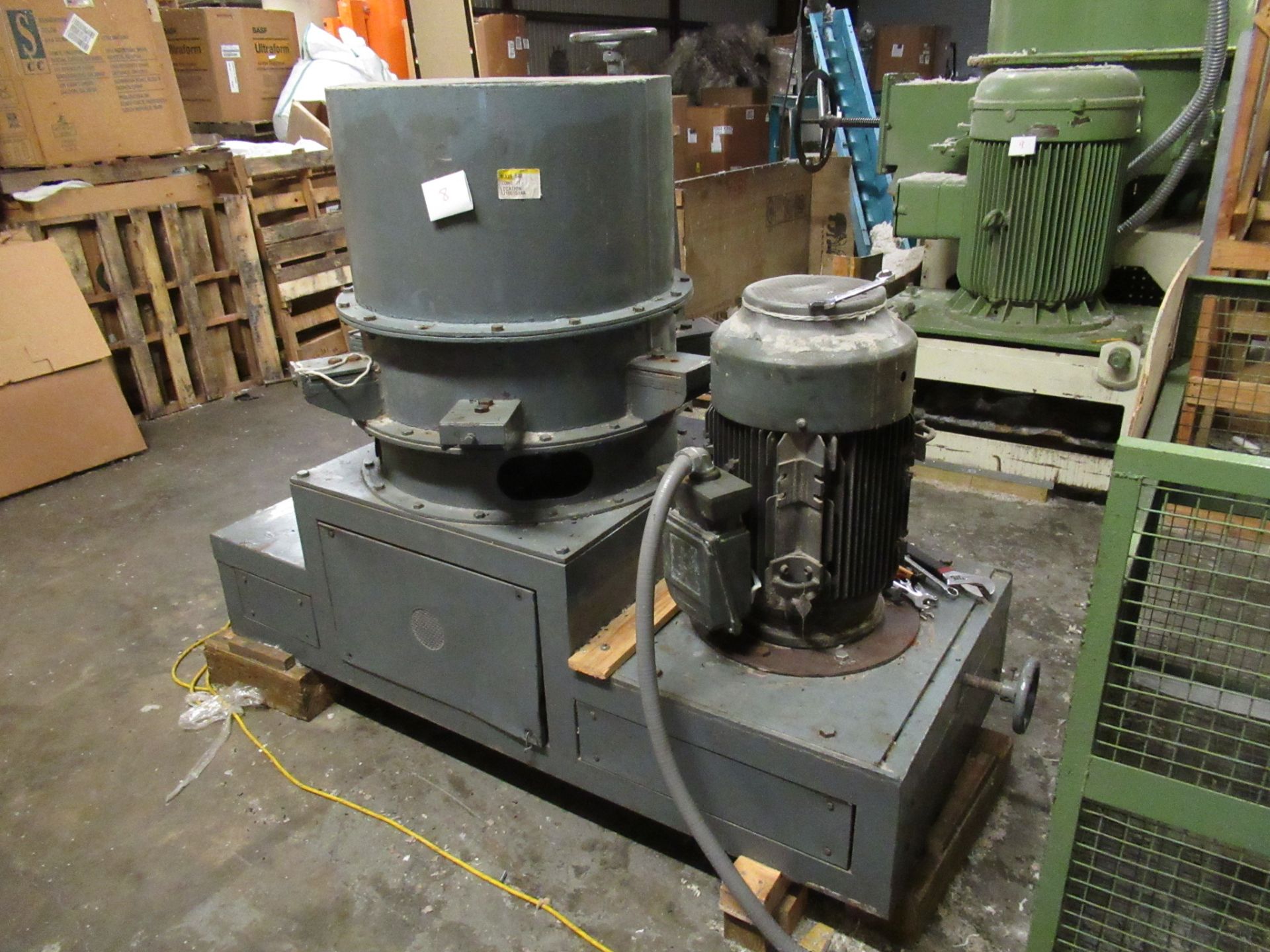 CUSTOM 28” PLASTIC AGGLOMERATION MACHINE, 150 lbs./hr., made in India, (Location T: Sunwest