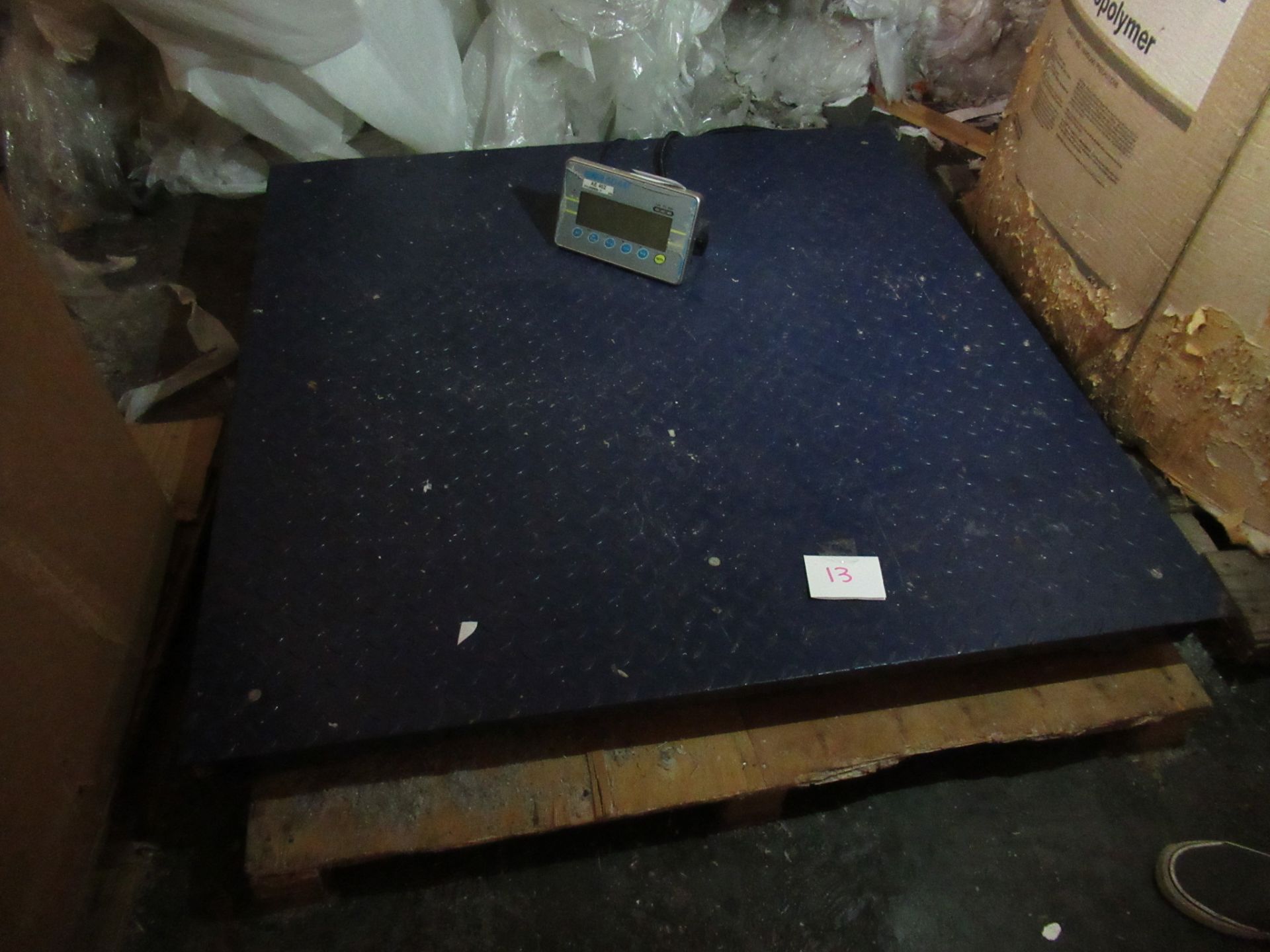 ADAM 5,000 LB. CAP. MDL. AE402 DIGITAL SCALE, 47” x 47” table, (Location T: Sunwest International, - Image 3 of 3