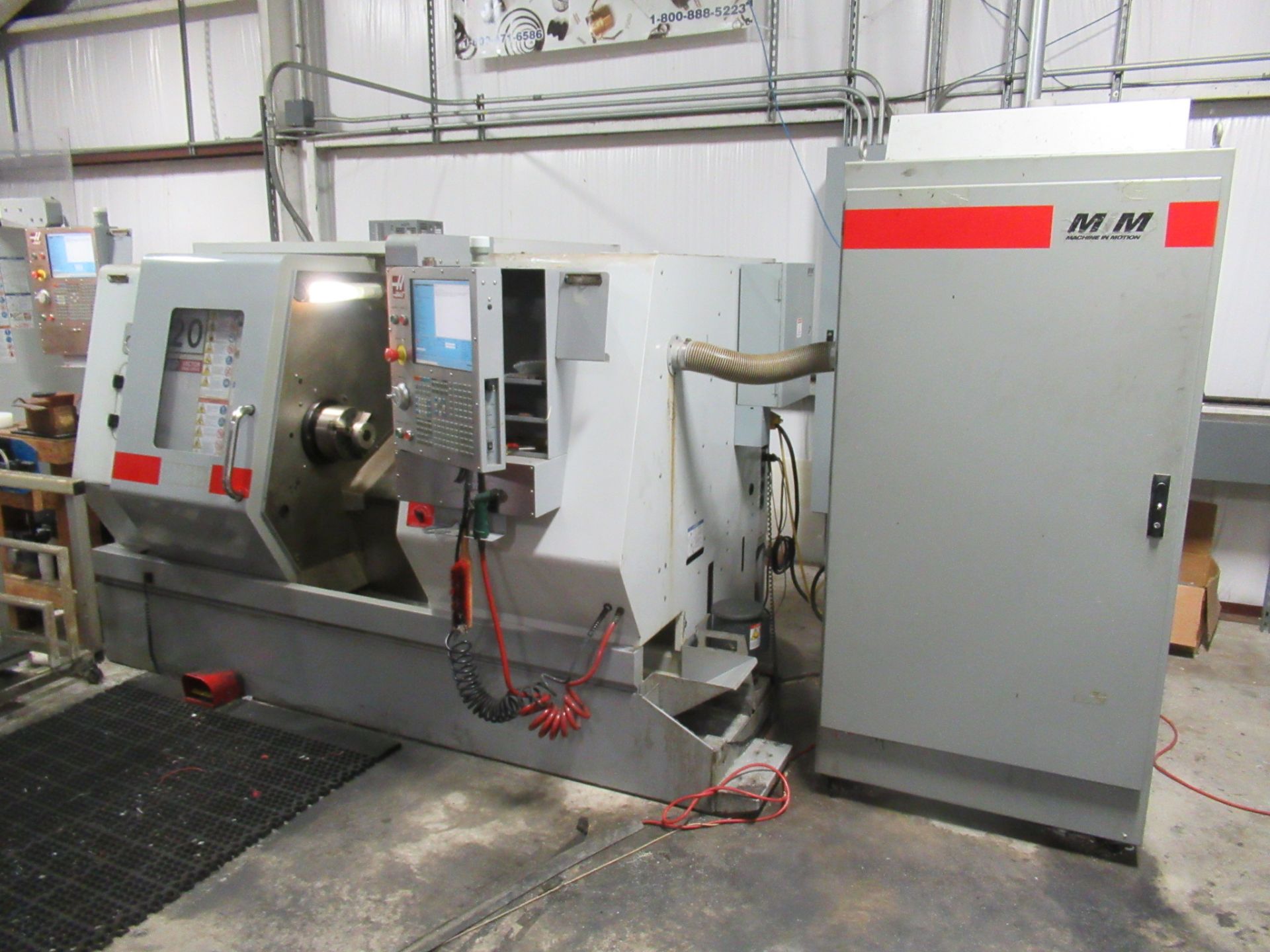 HAAS MDL. SL-20 CNC LATHE, new 9/2008, Haas CNC control, 20 HP Vector drive, SamChulley 8" Mdl. HS08 - Image 22 of 25