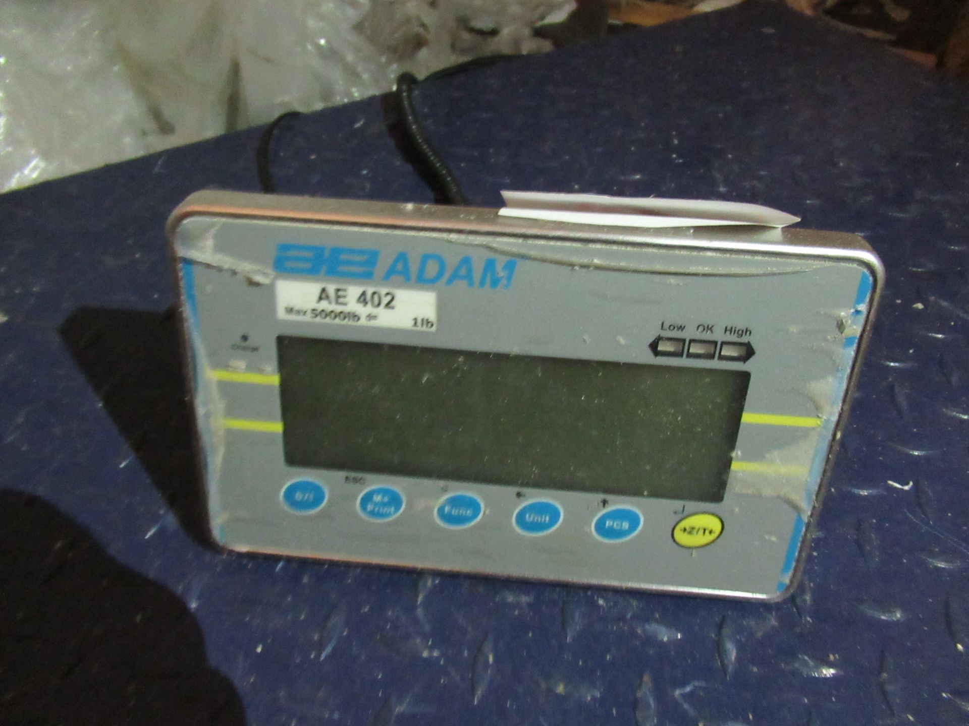 ADAM 5,000 LB. CAP. MDL. AE402 DIGITAL SCALE, 47” x 47” table, (Location T: Sunwest International,