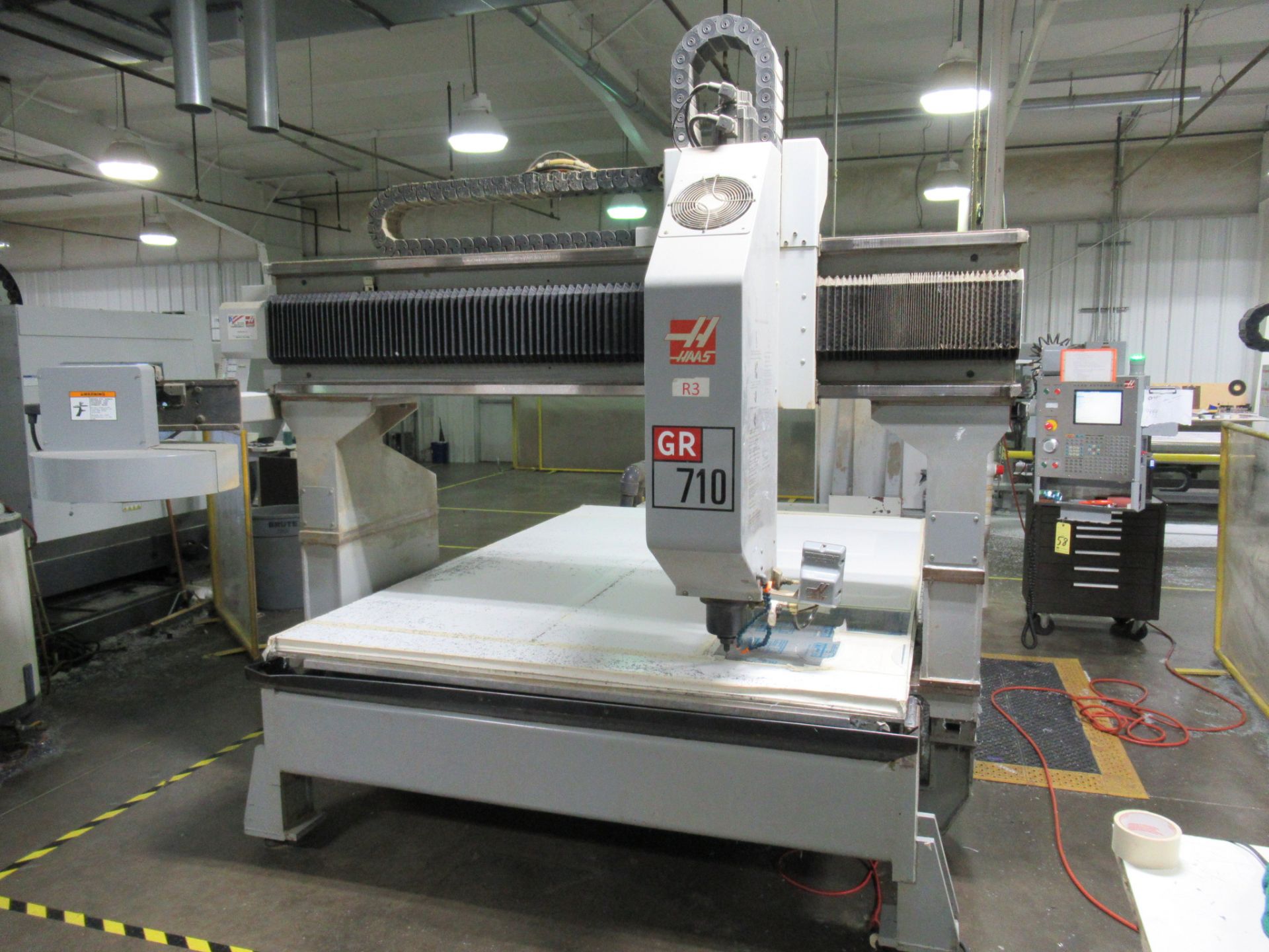HAAS GR-710 CNC GANTRY ROUTER, New in 2006, 72” x 122” vacuum table, Travels: 121”-X, 85”-Y, 24”Z, - Image 3 of 7