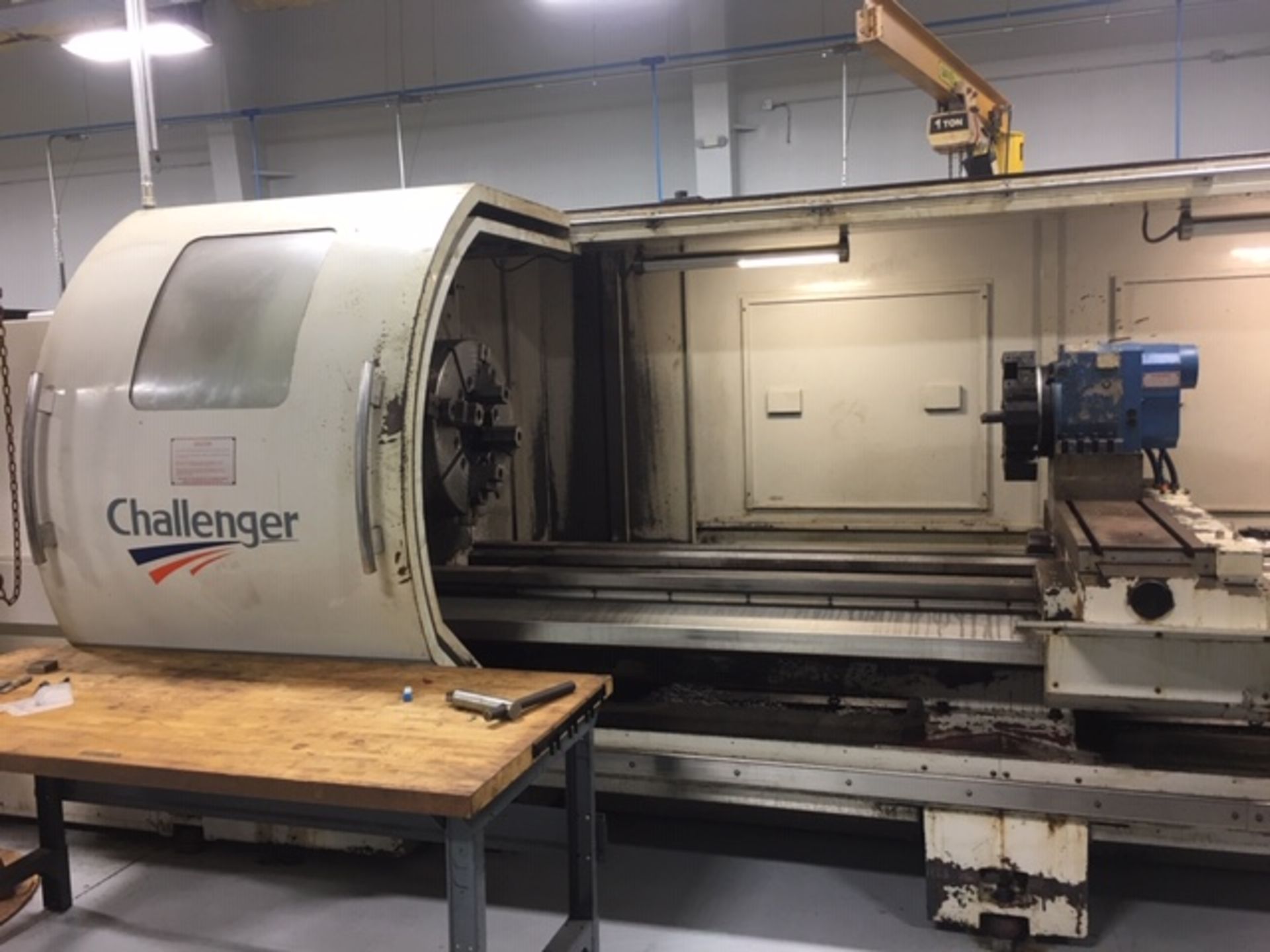 CHALLENGER MICROCUT 33” X 80” MDL. FTC-35 CNC HOLLOW SPINDLE LATHE, new 2007, Fanuc Oi-TC CNC