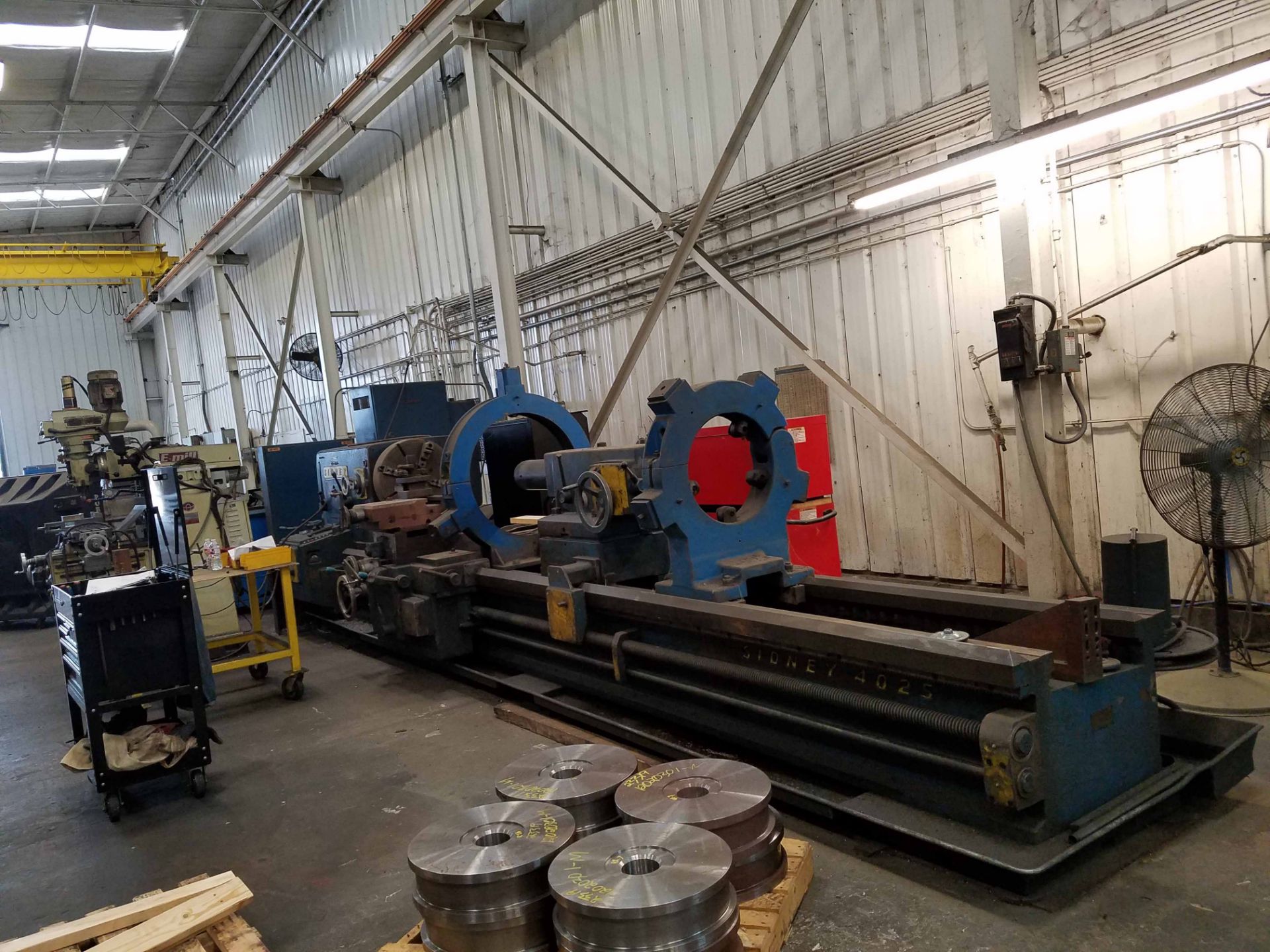 40” x 150” SIDNEY ENGINE LATHE, 40” swing over bed, 25” swing over cross slide, 150” between