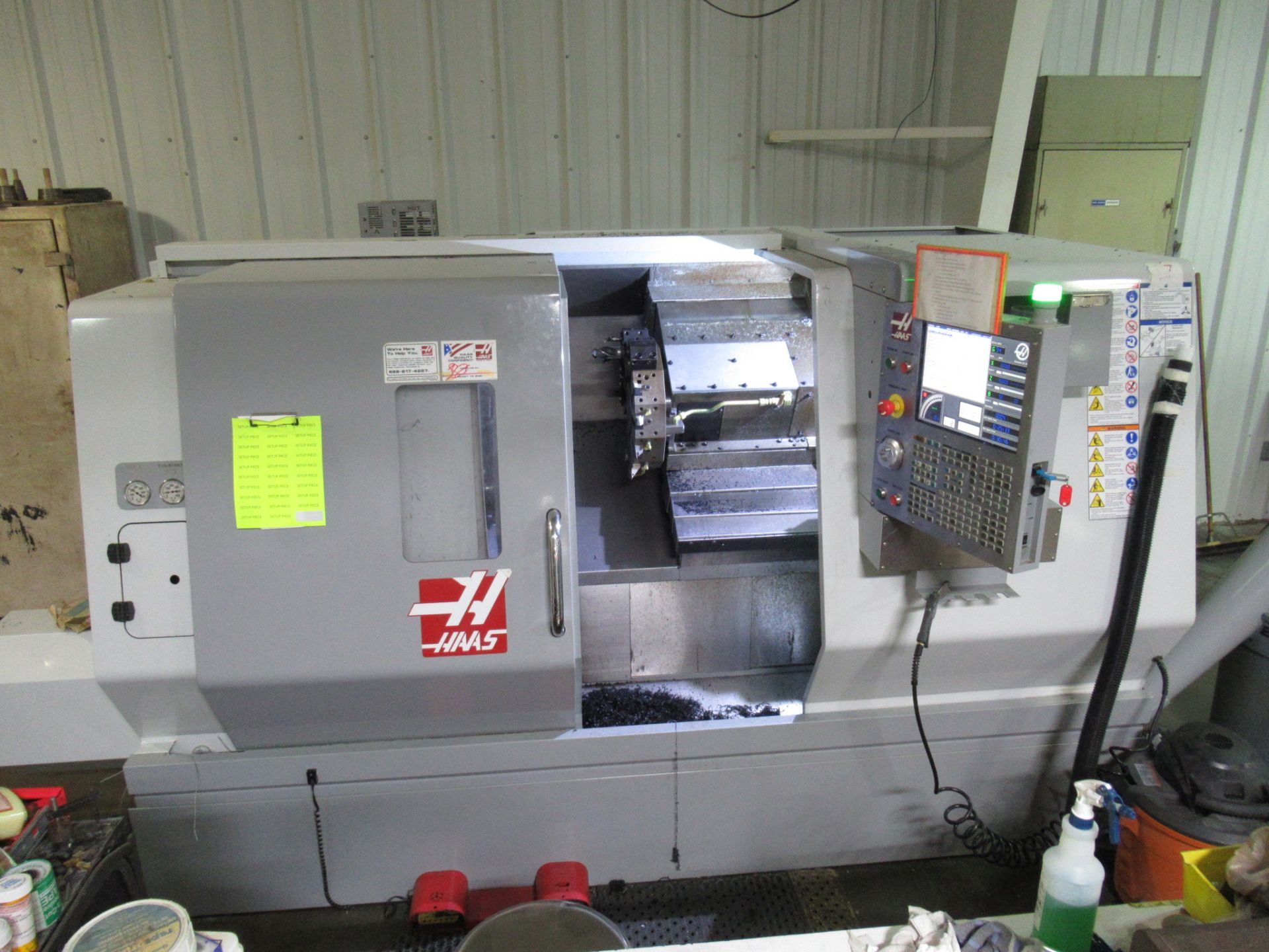 HAAS MDL. SL30T CNC LATHE, new 2008, Haas CNC control, 30” swing, 34” cutting length, 3” bar