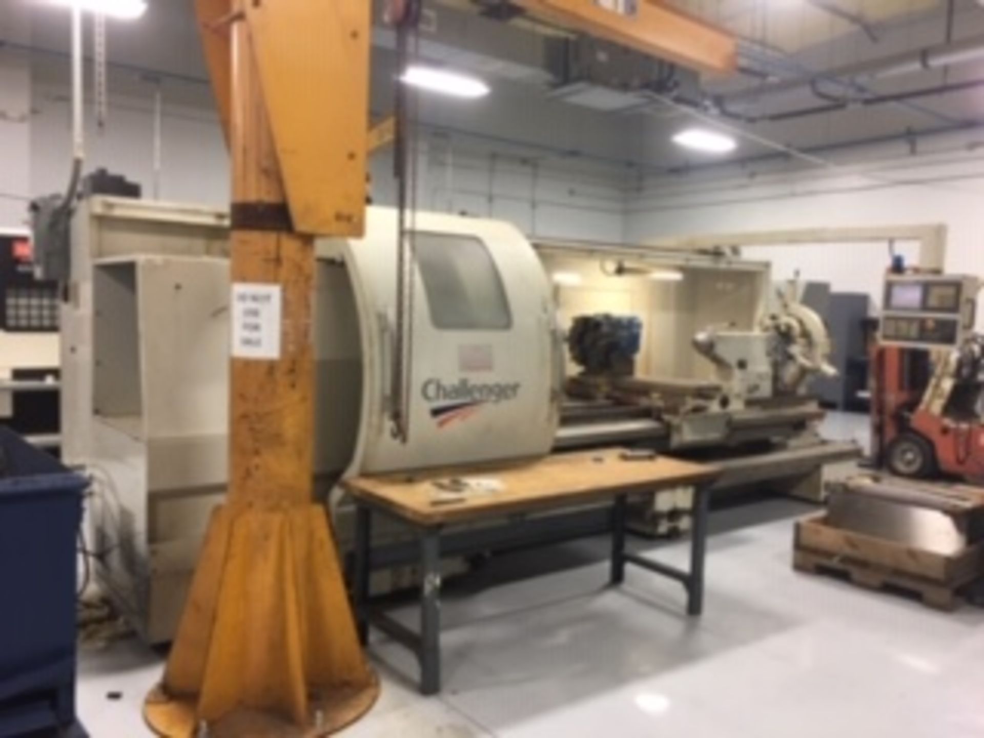 CHALLENGER MICROCUT 33” X 80” MDL. FTC-35 CNC HOLLOW SPINDLE LATHE, new 2007, Fanuc Oi-TC CNC - Image 4 of 5