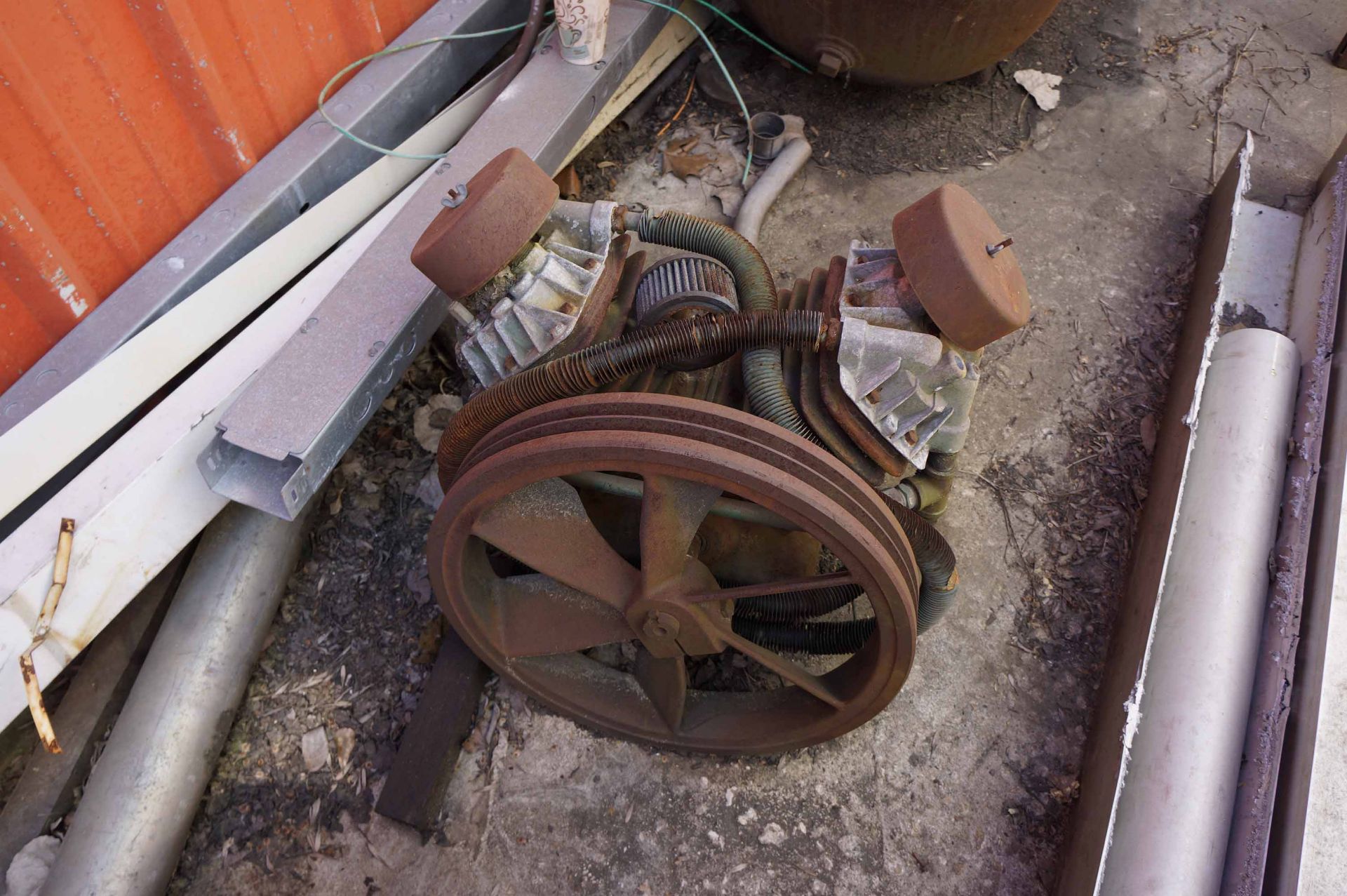 LOT OF SCRAP MATERIAL (located outside & barrel inside) - Image 6 of 7