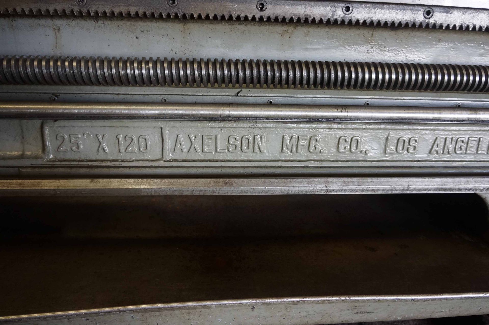 ENGINE LATHE, AXELSON 25" X 120", 28-3/4" max. swing, approx. 18" sw. over crosslide, 2-3/8" spdl. - Image 5 of 6