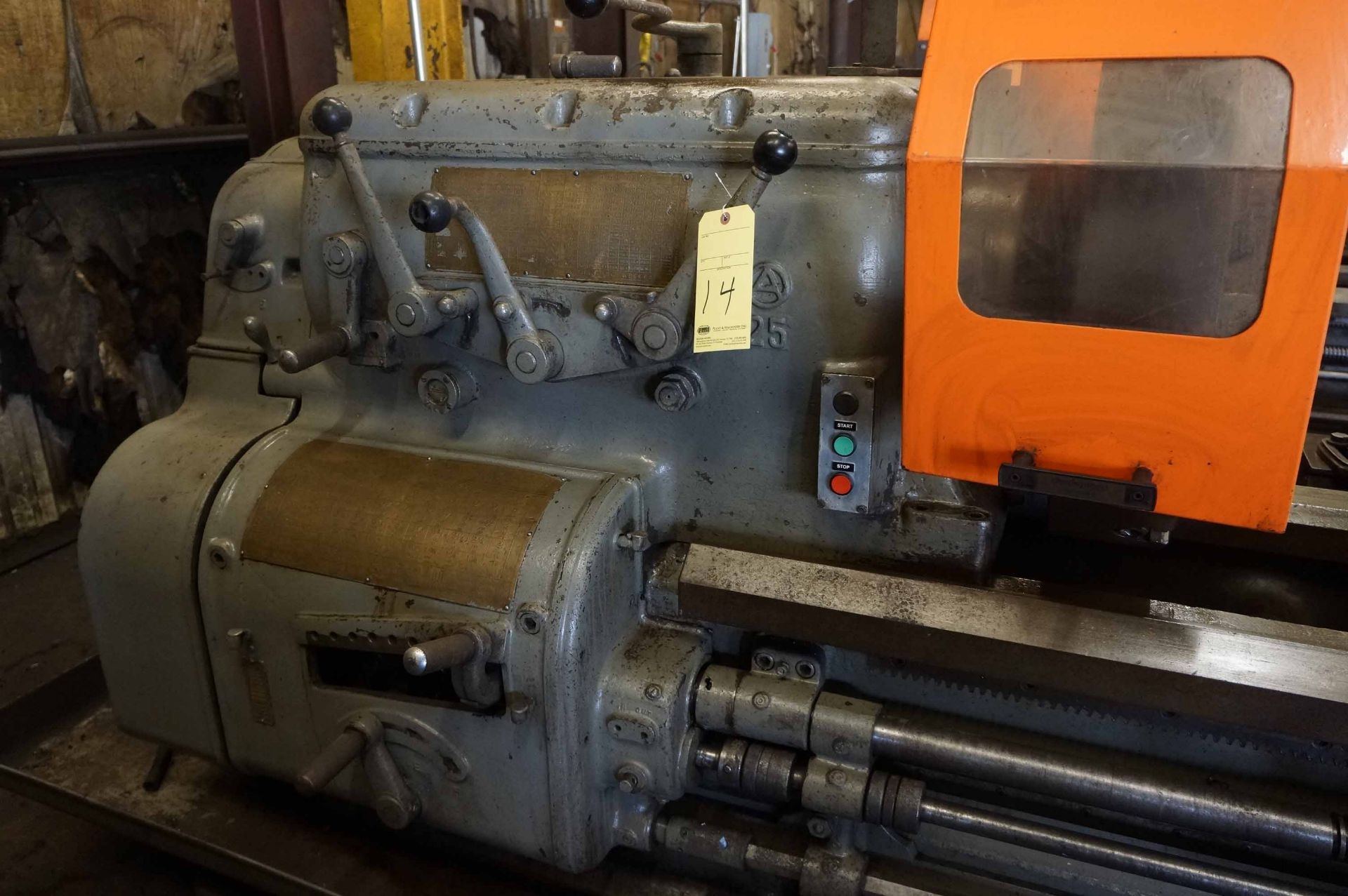 ENGINE LATHE, AXELSON 25" X 120", 28-3/4" max. swing, approx. 18" sw. over crosslide, 2-3/8" spdl.