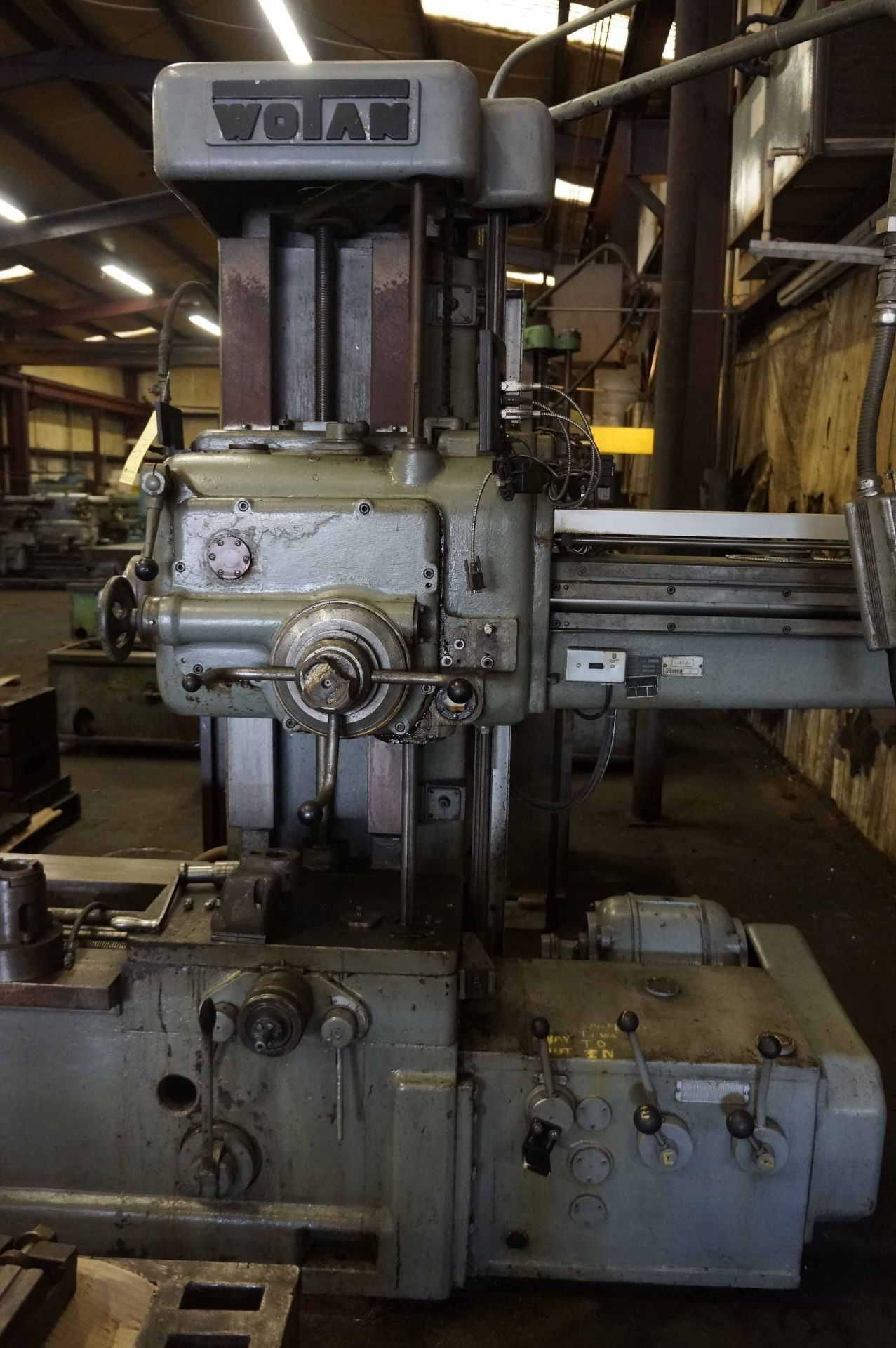 TABLE TYPE HORIZONTAL BORING MILL, 3” WOTAN MDL. B75, 28” x 39-1/2” built-in rotary table, 3”