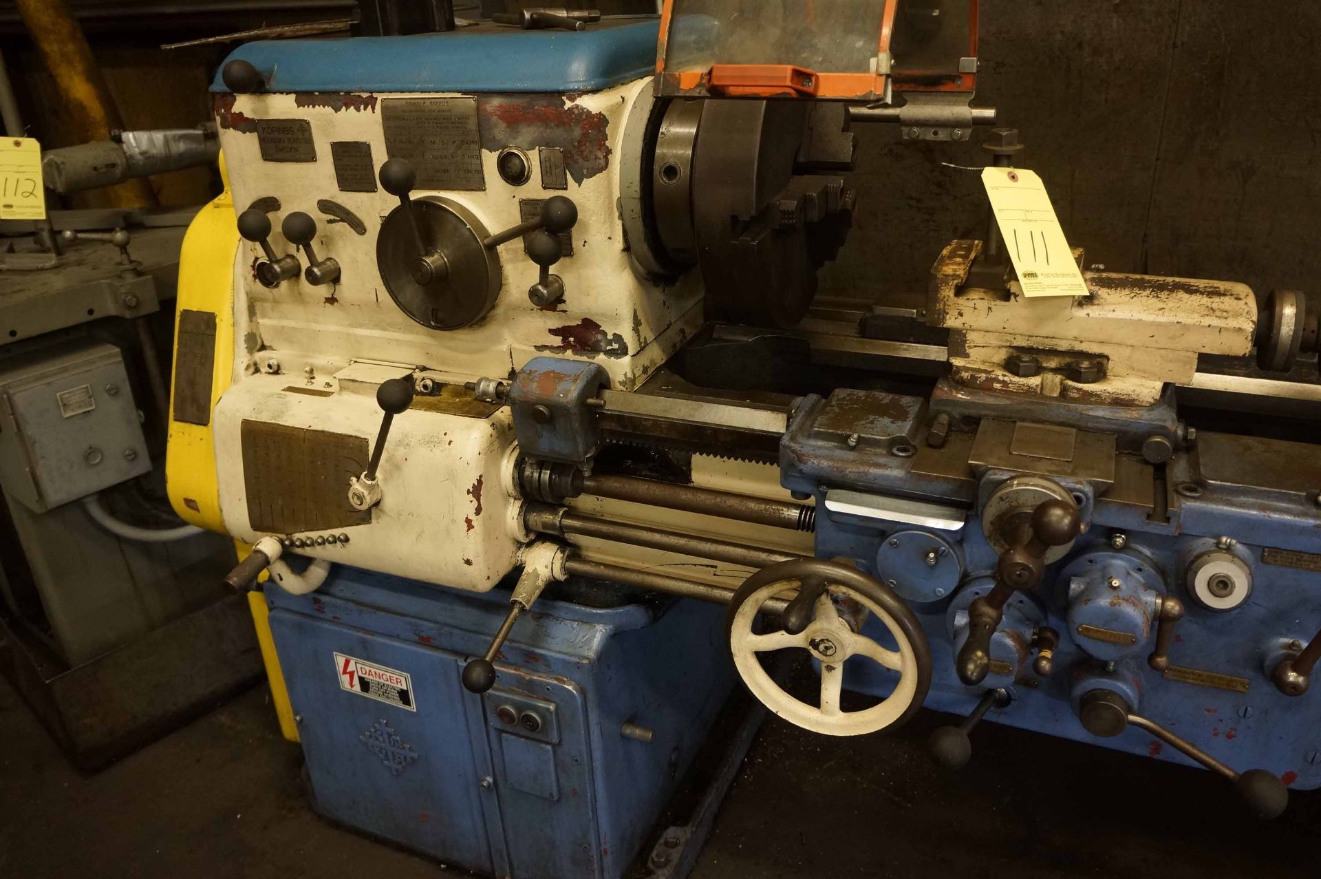 ENGINE LATHE, KOPINGS 20" X 40" MDL. S10B, approx. 20” sw. over bed, 40” dist. btn. centers, approx. - Image 2 of 6