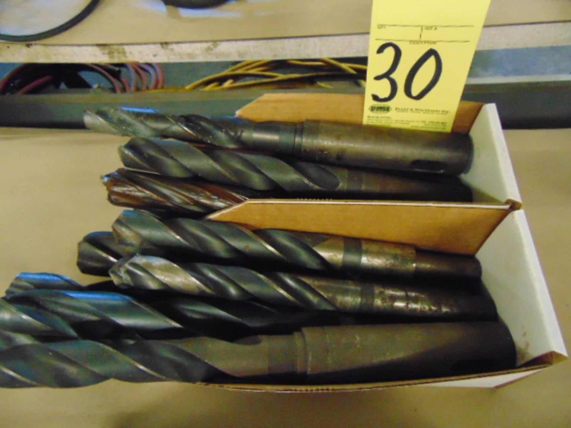 LOT OF TAPER SHANK DRILLS (in two boxes)