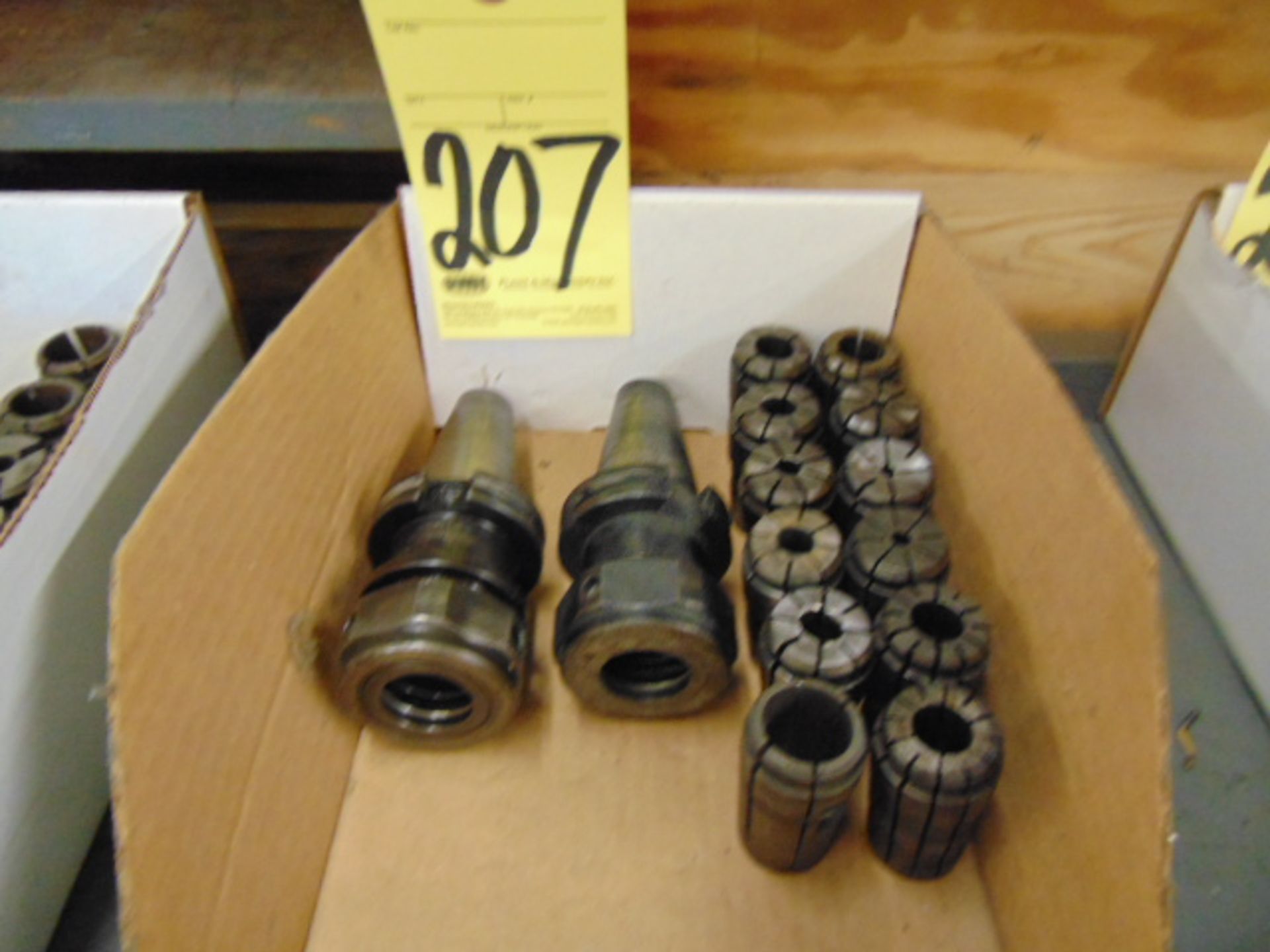 LOT OF CAT-40 TAPER COLLET TOOLHOLDERS (2), w/collets