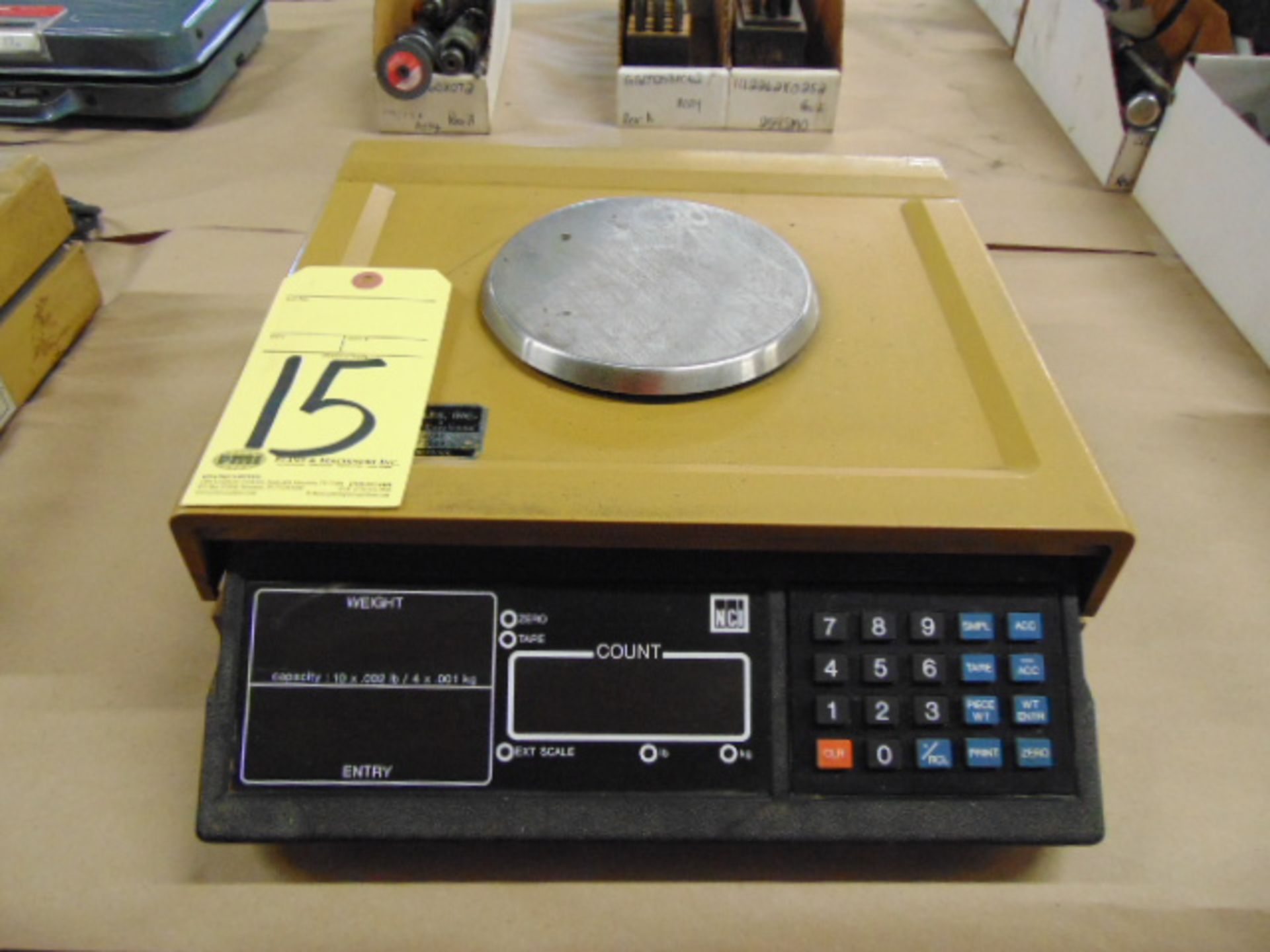 COUNTING SCALE, NCI MDL. 8200, 10X .002 LB./4X 001 Kg cap., S/N SR87881091