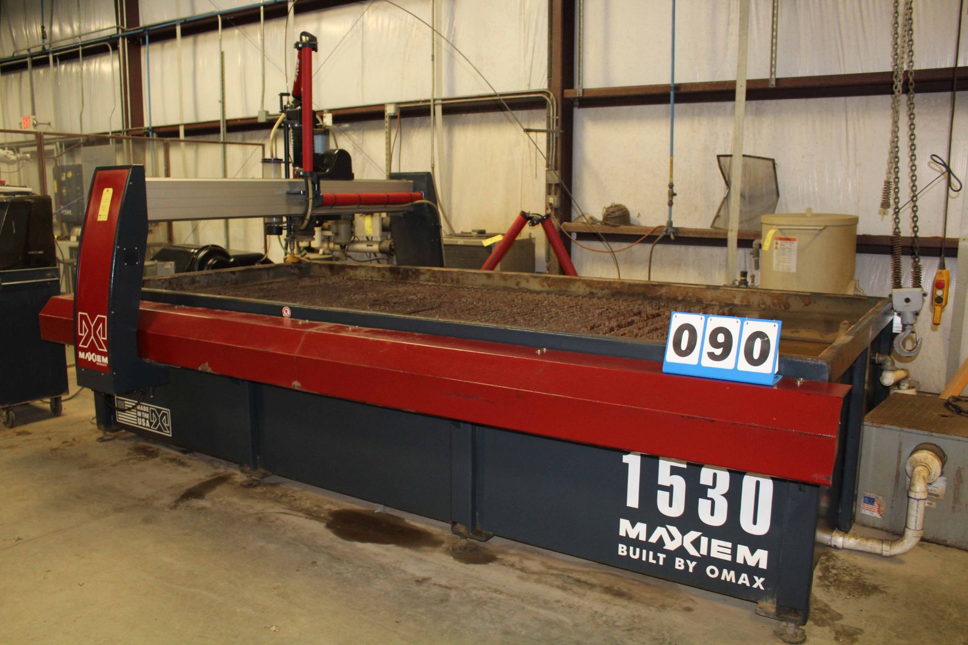 WATERJET CUTTING SYSTEM, OMAX MAXIEM 5' X 10' WATERJET MDL. 1530, new 2015, 120" x 62" X-Y cutting