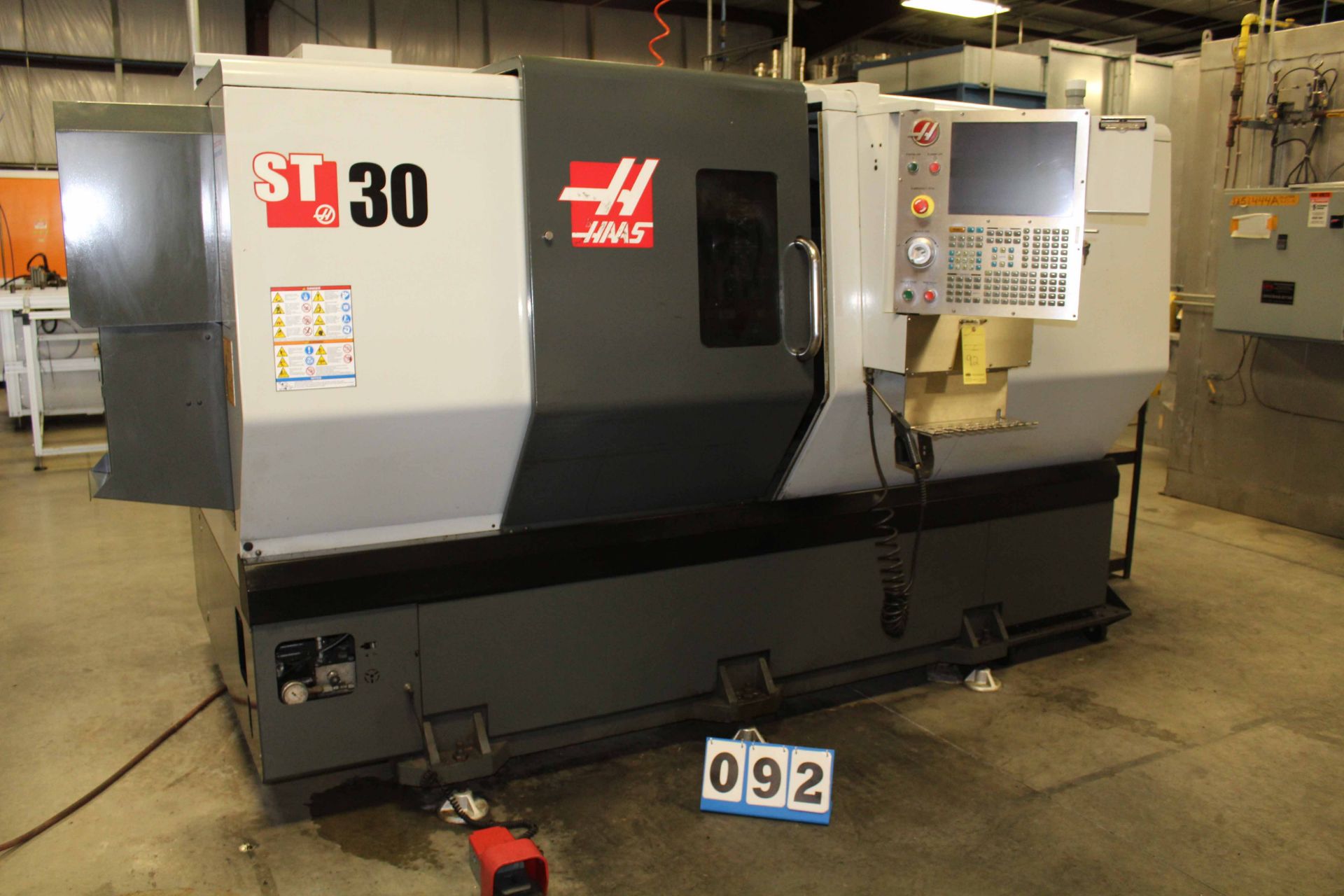 TURNING CENTER, HAAS MDL. ST-30, new 2015, chucker (no tailstock), 31.8" sw. over front apron, 20.8"