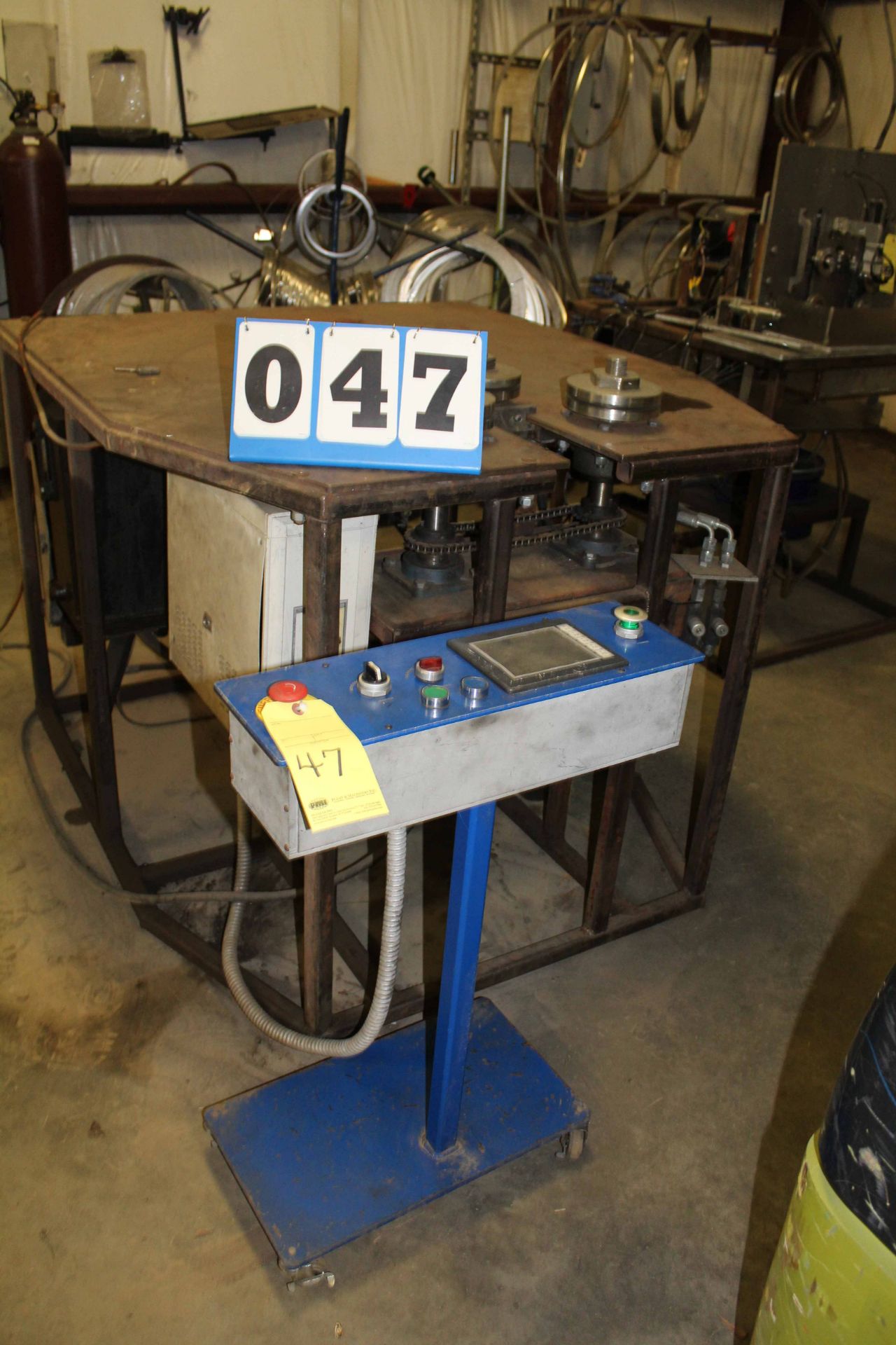 GASKET WINDING MACHINE, CUSTOM, H.D. triple roll, w/elec. control