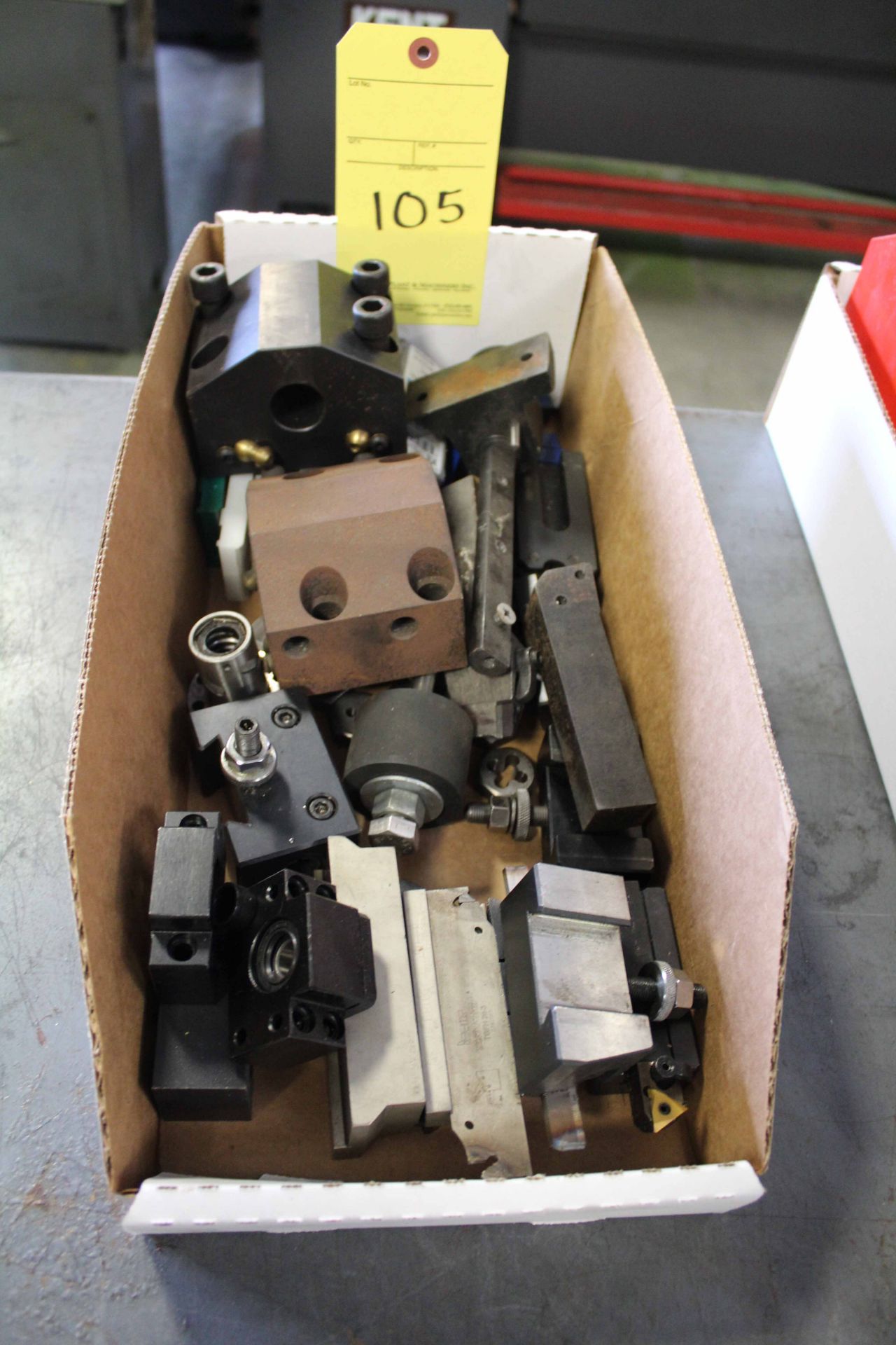 LOT CONSISTING OF: assorted toolholders & tool bars (in one box)