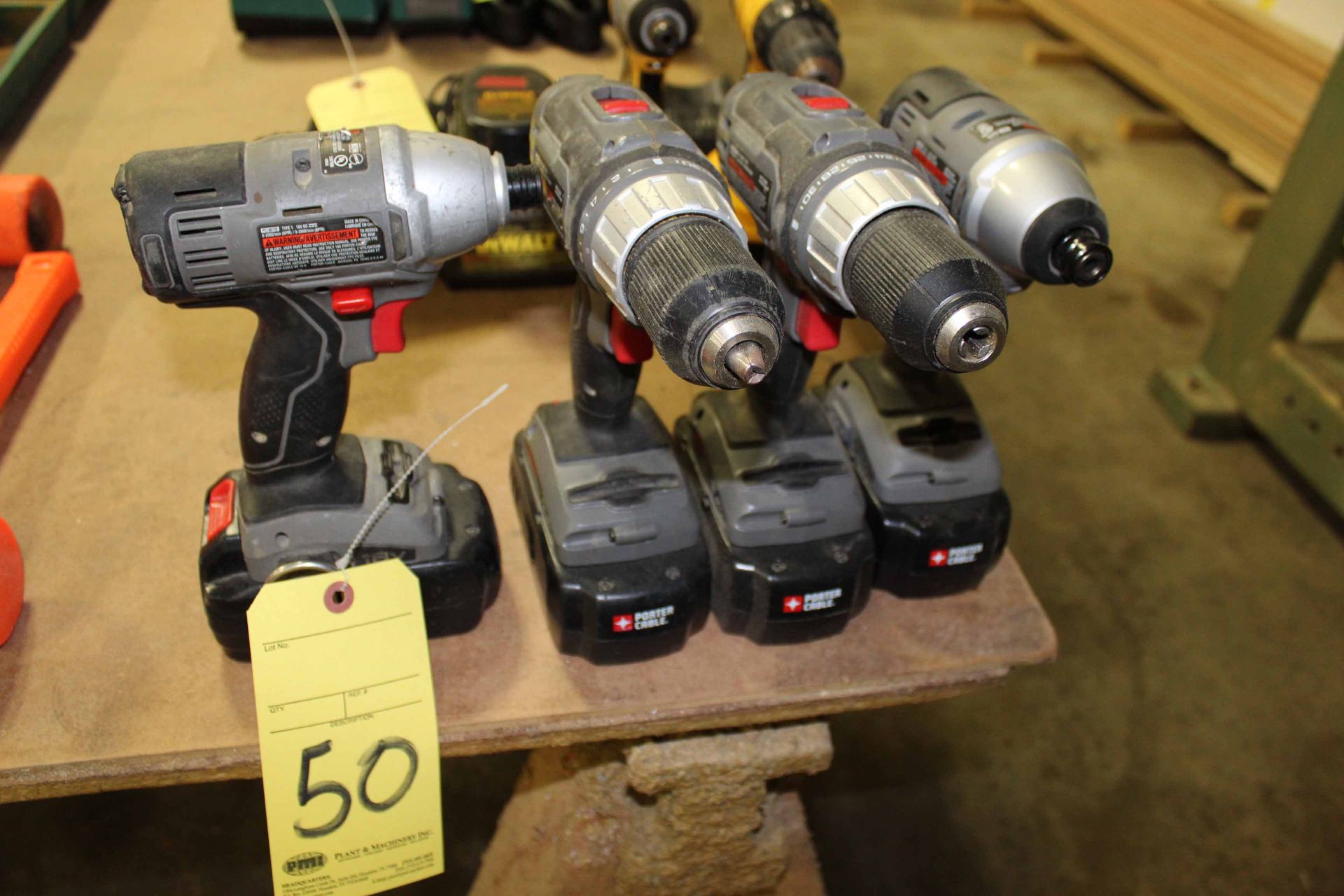 LOT OF CORDLESS DRILLS, PORTER CABLE