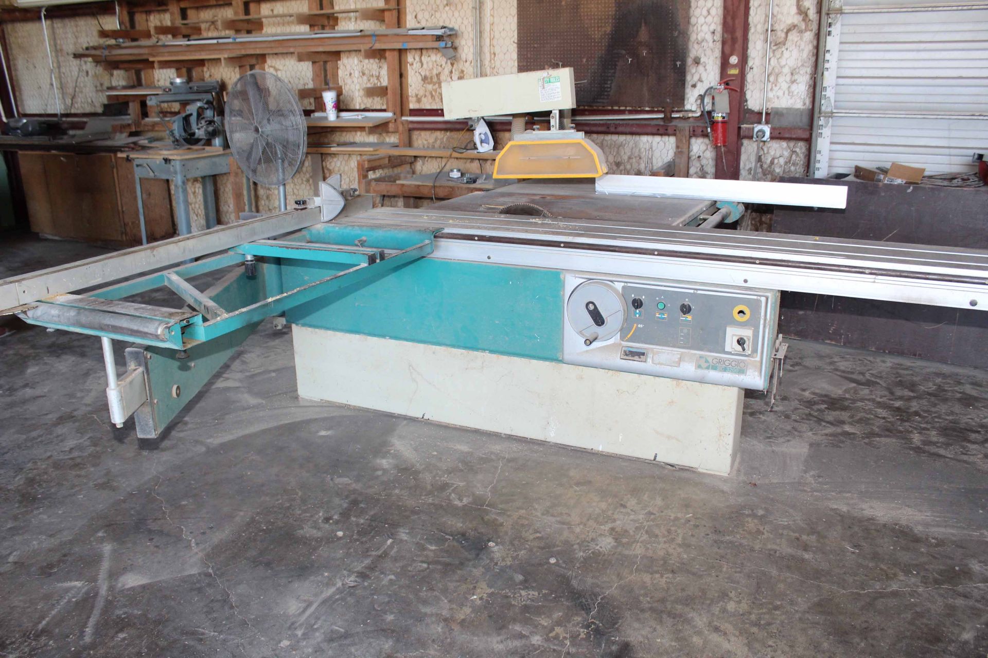 SLIDING TABLE PANEL SAW, GRIGGIO MDL. SC3200, new 2000, 10 HP motor, approx. 13" x 126" cutting