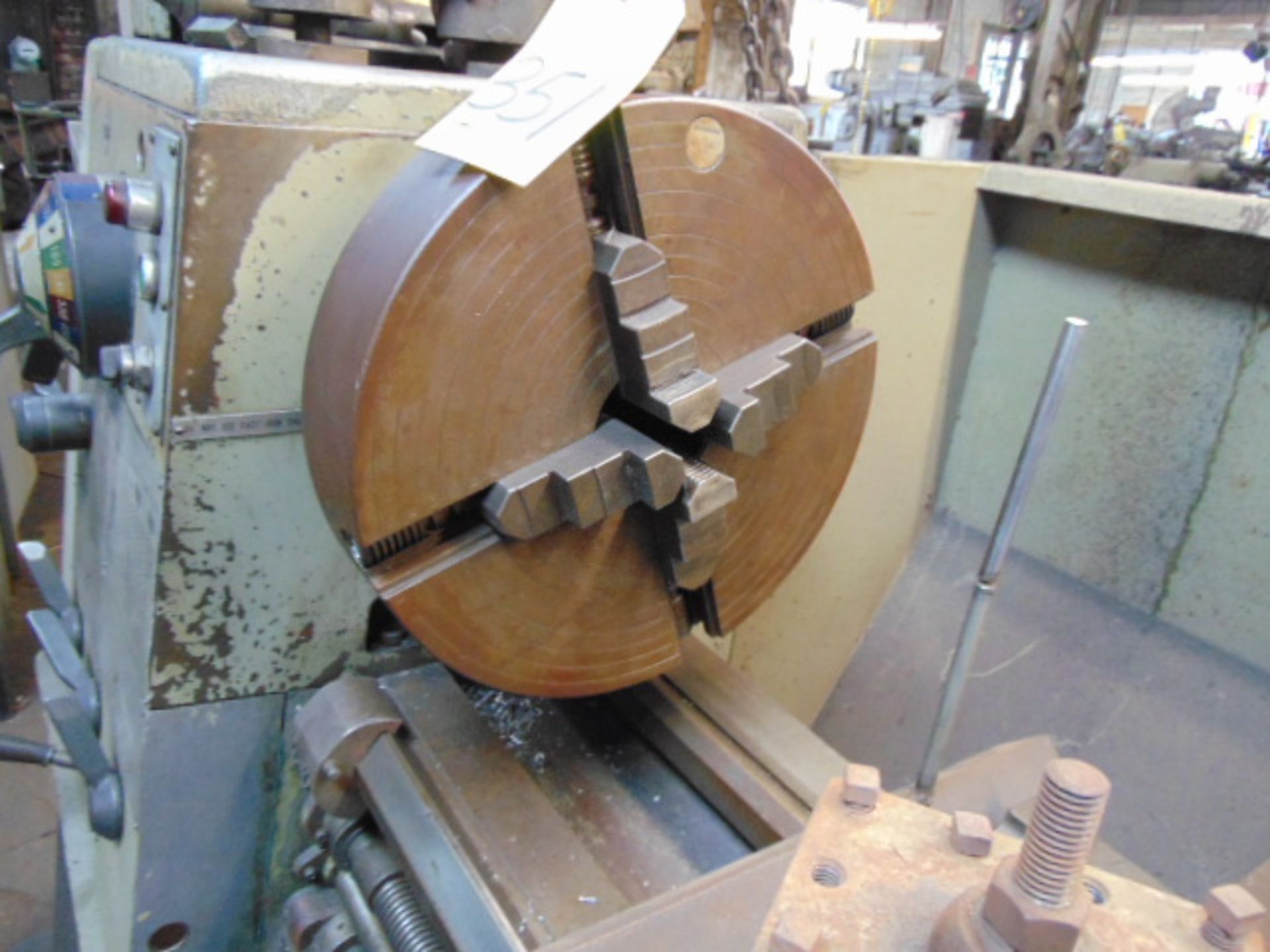 LATHE, CLAUSING COLCHESTER 21" x 60", 3.5" spdl. bore, spds: 18-1400 RPM, steadyrest, 3-jaw & 4- - Image 2 of 9