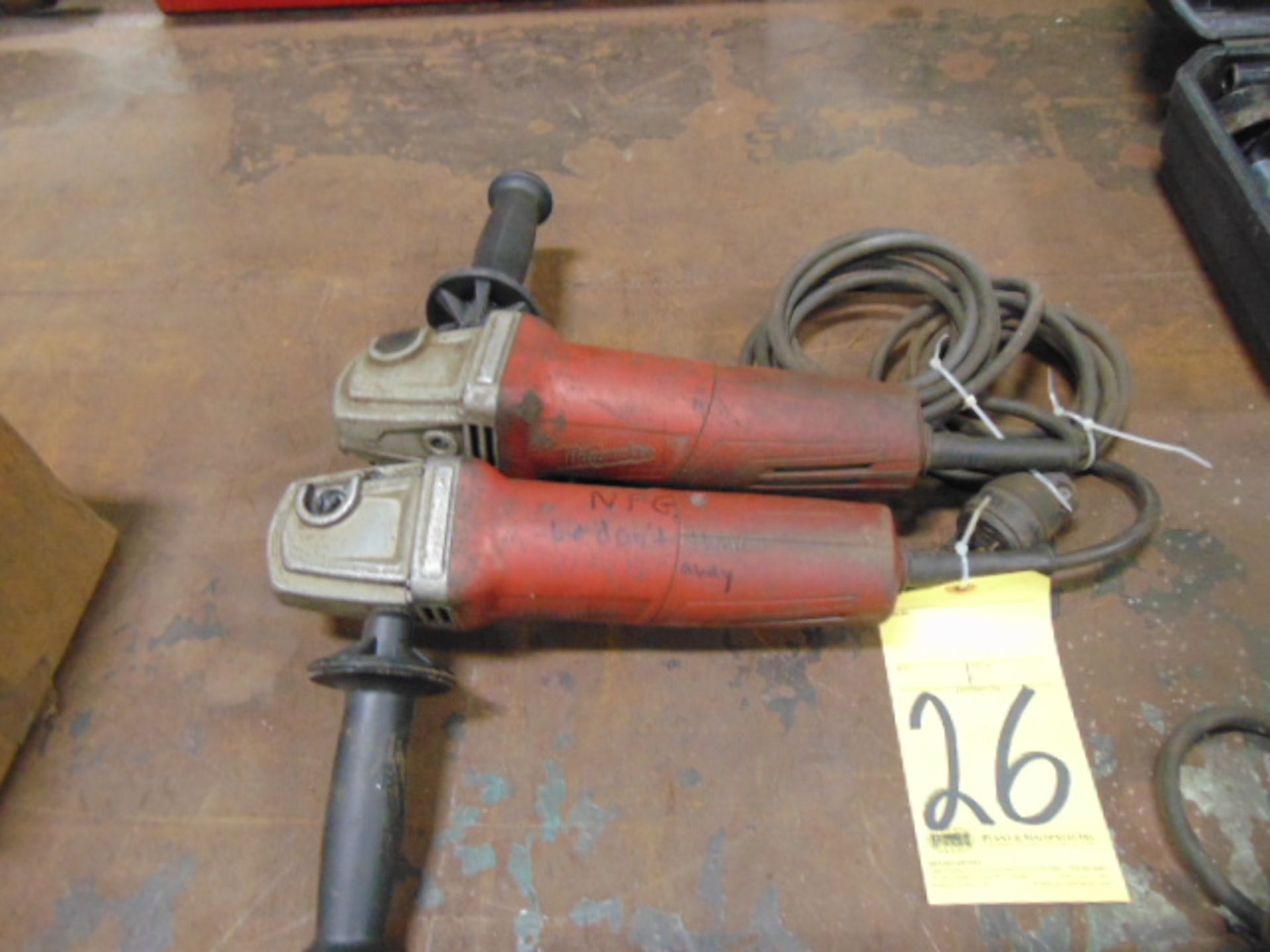 LOT OF RIGHT ANGLE GRINDERS (2), MILWAUKEE 4-1/2"