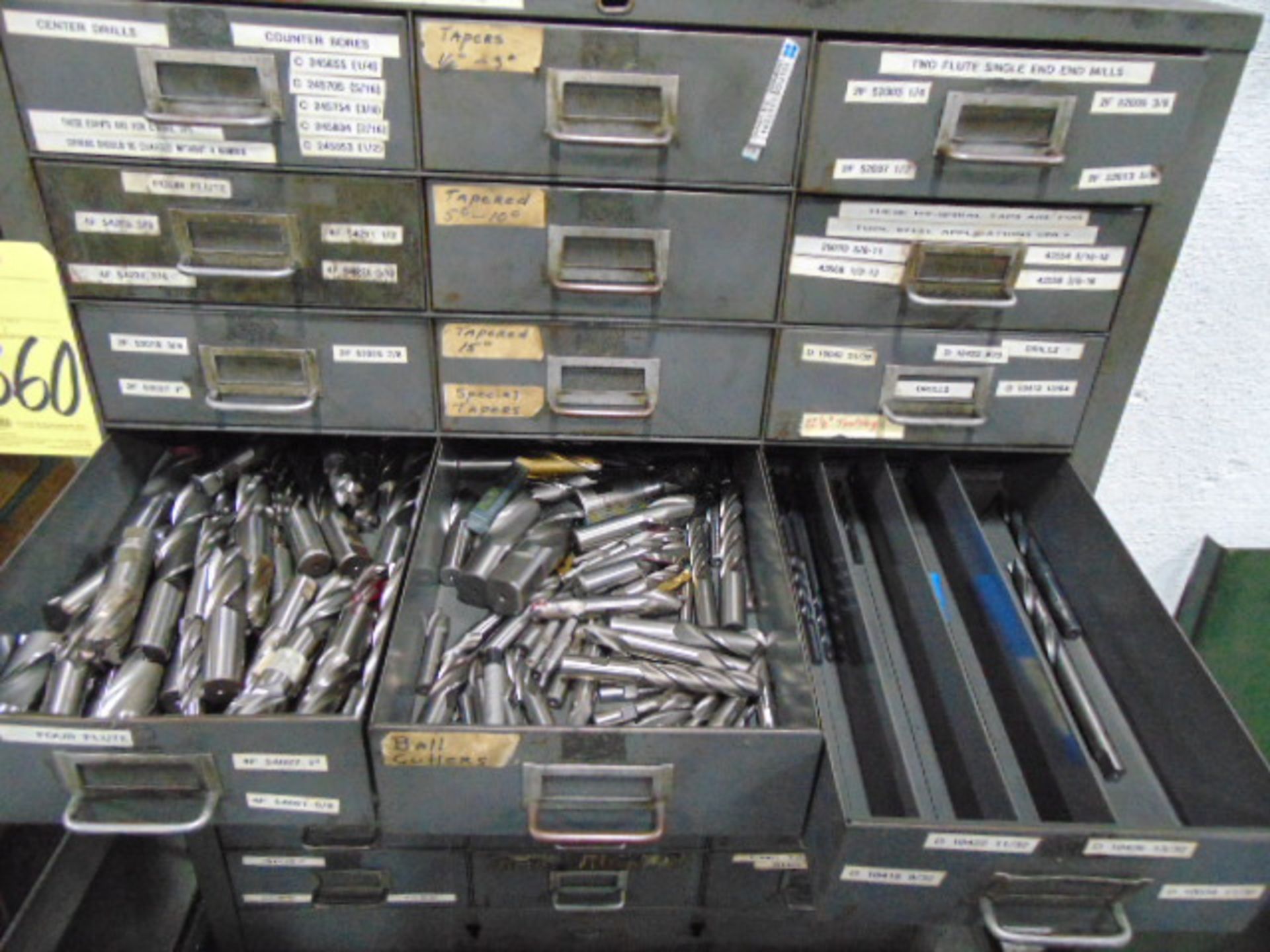 LOT CONSISTING OF: taps, reamers, drills, endmills & assorted tooling (in one cabinet-cabinet - Image 7 of 10