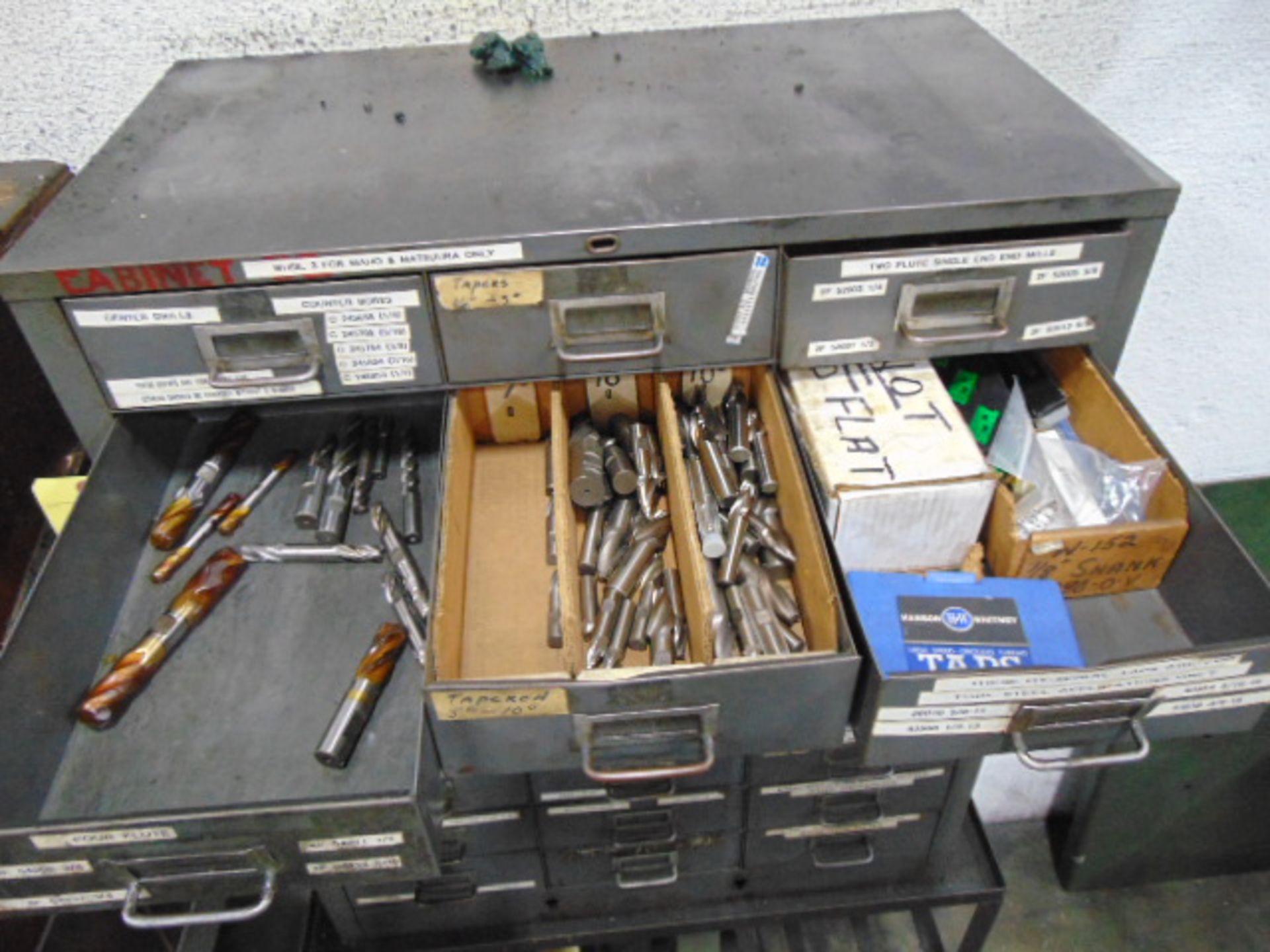 LOT CONSISTING OF: taps, reamers, drills, endmills & assorted tooling (in one cabinet-cabinet - Image 9 of 10