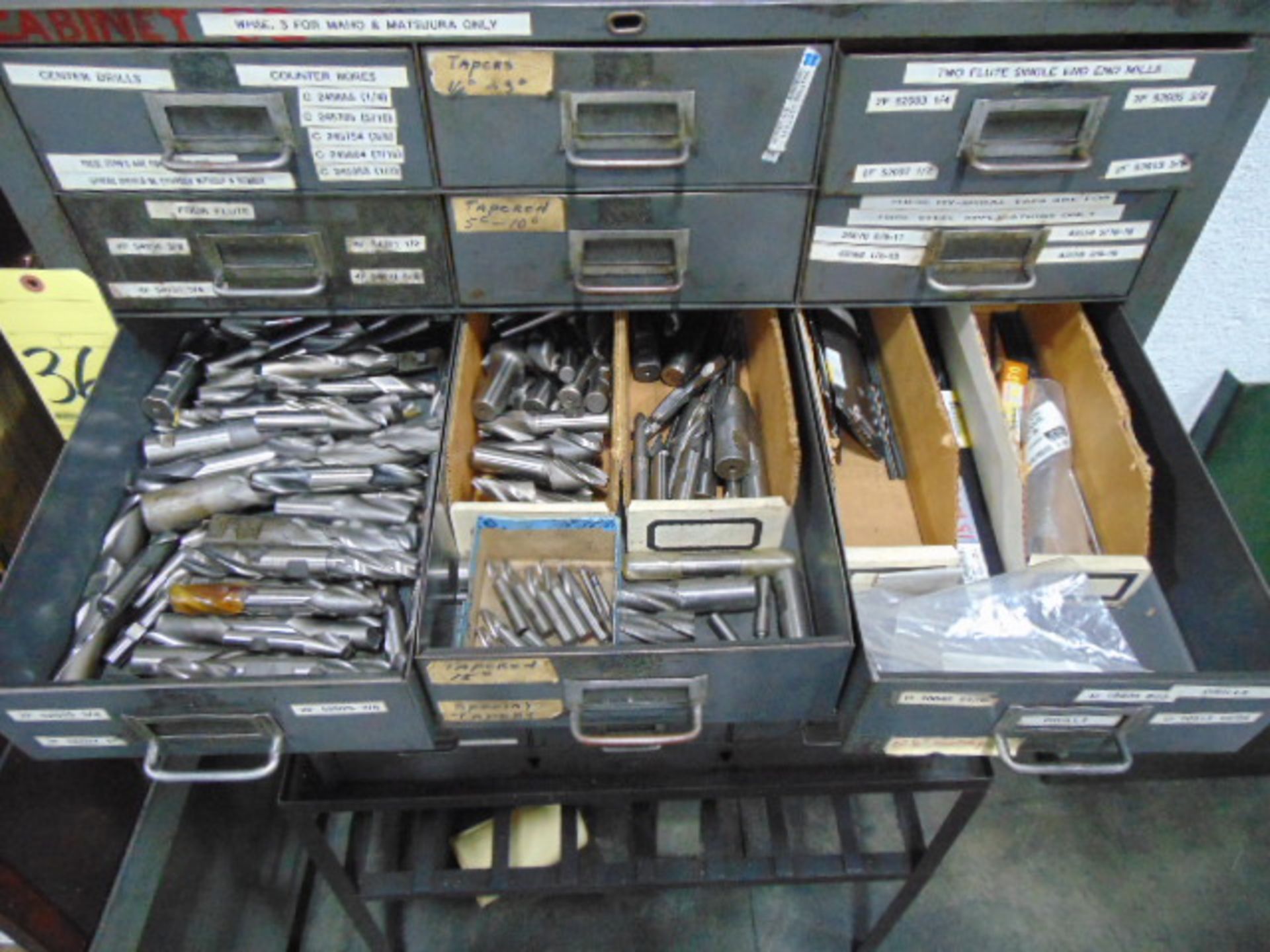 LOT CONSISTING OF: taps, reamers, drills, endmills & assorted tooling (in one cabinet-cabinet - Image 8 of 10