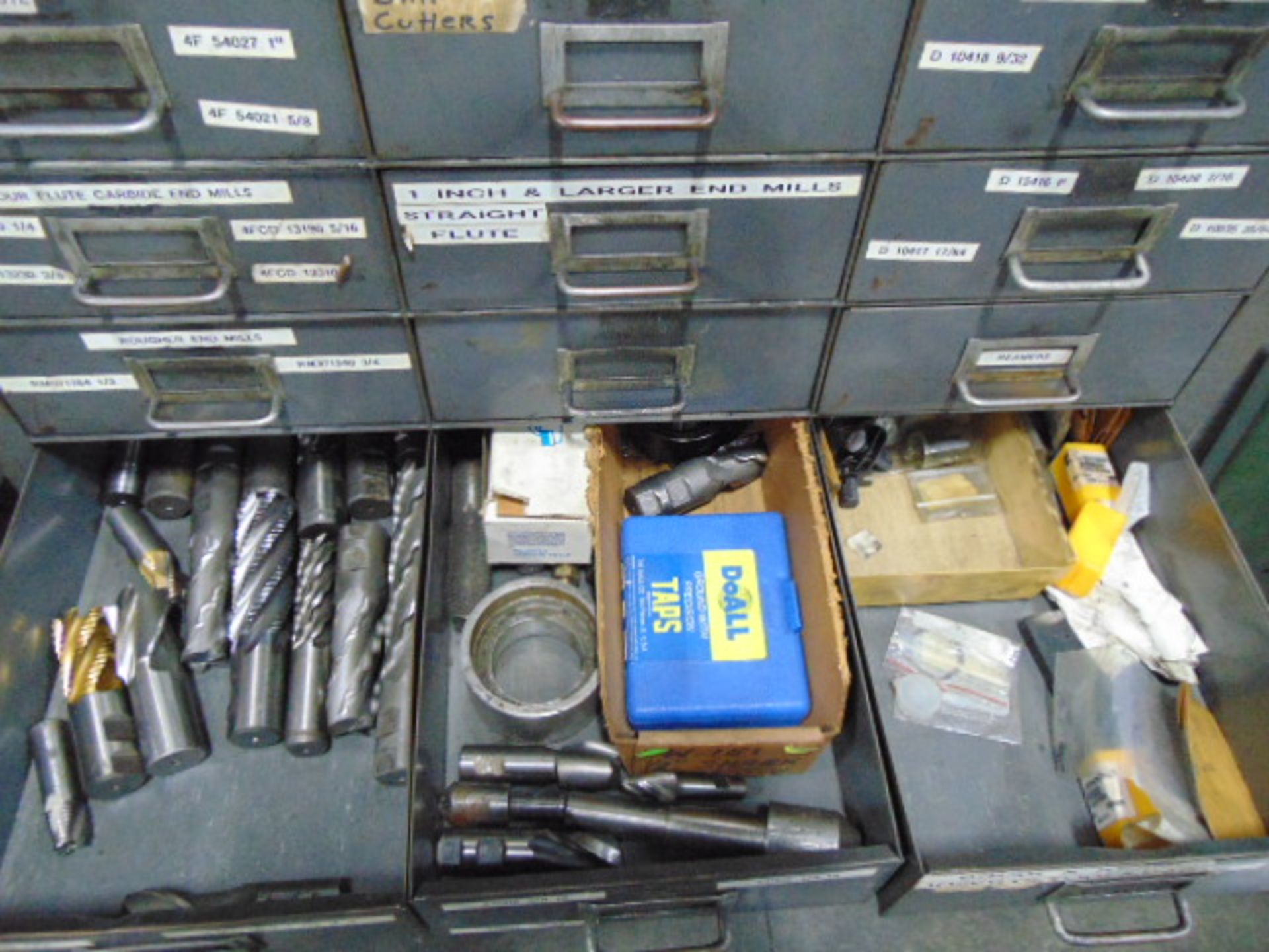 LOT CONSISTING OF: taps, reamers, drills, endmills & assorted tooling (in one cabinet-cabinet - Image 4 of 10