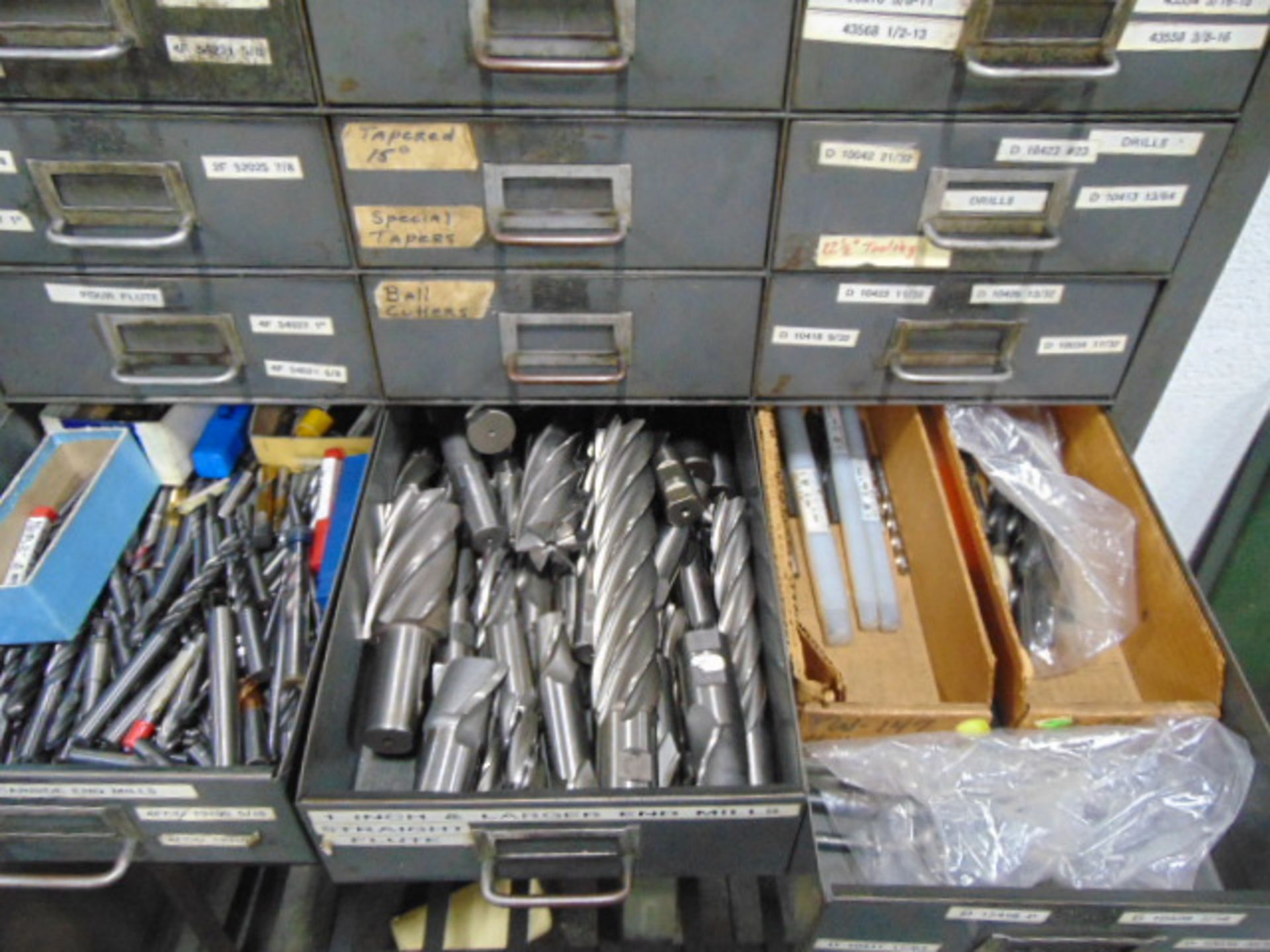 LOT CONSISTING OF: taps, reamers, drills, endmills & assorted tooling (in one cabinet-cabinet - Image 6 of 10