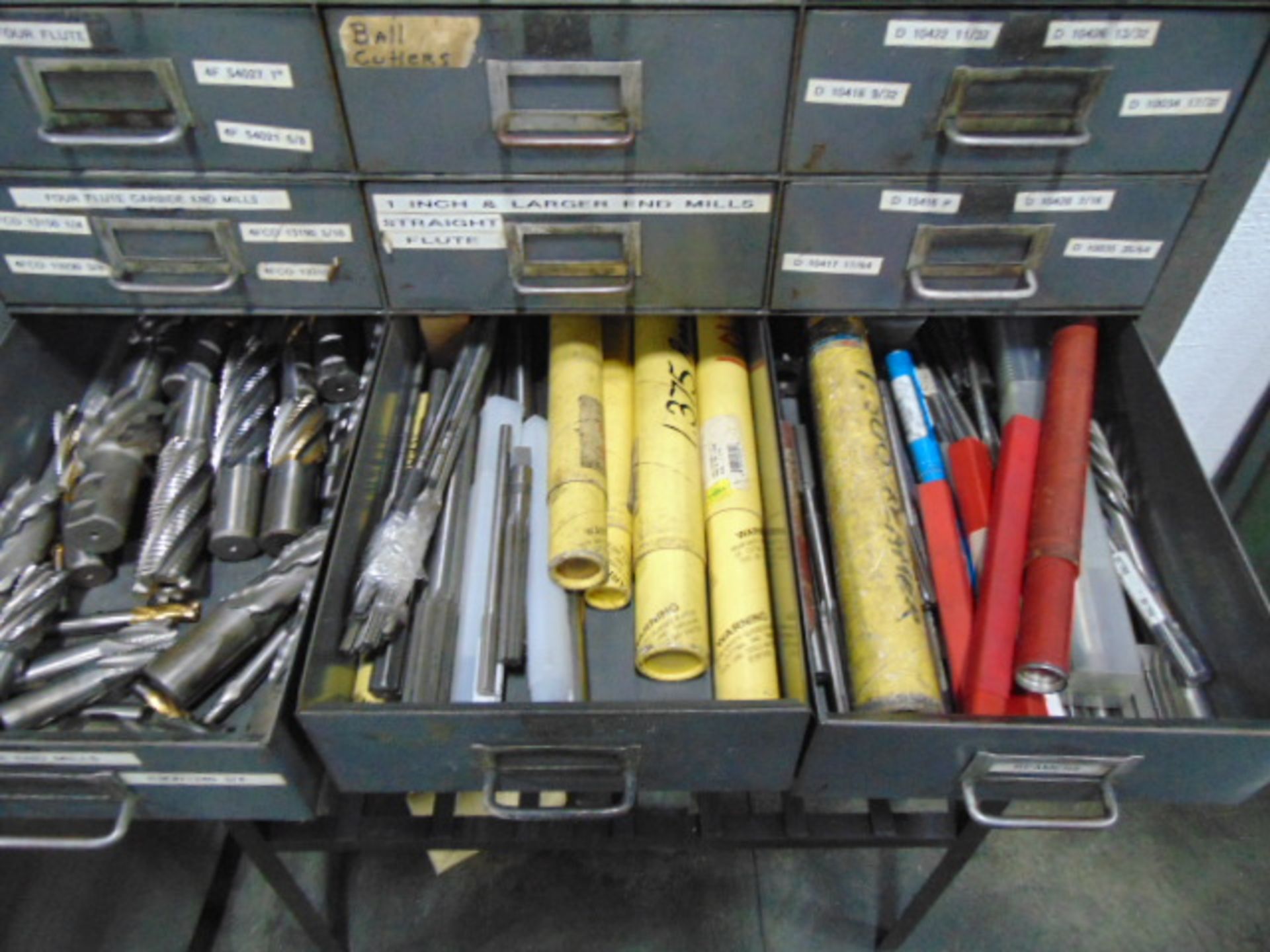 LOT CONSISTING OF: taps, reamers, drills, endmills & assorted tooling (in one cabinet-cabinet - Image 5 of 10