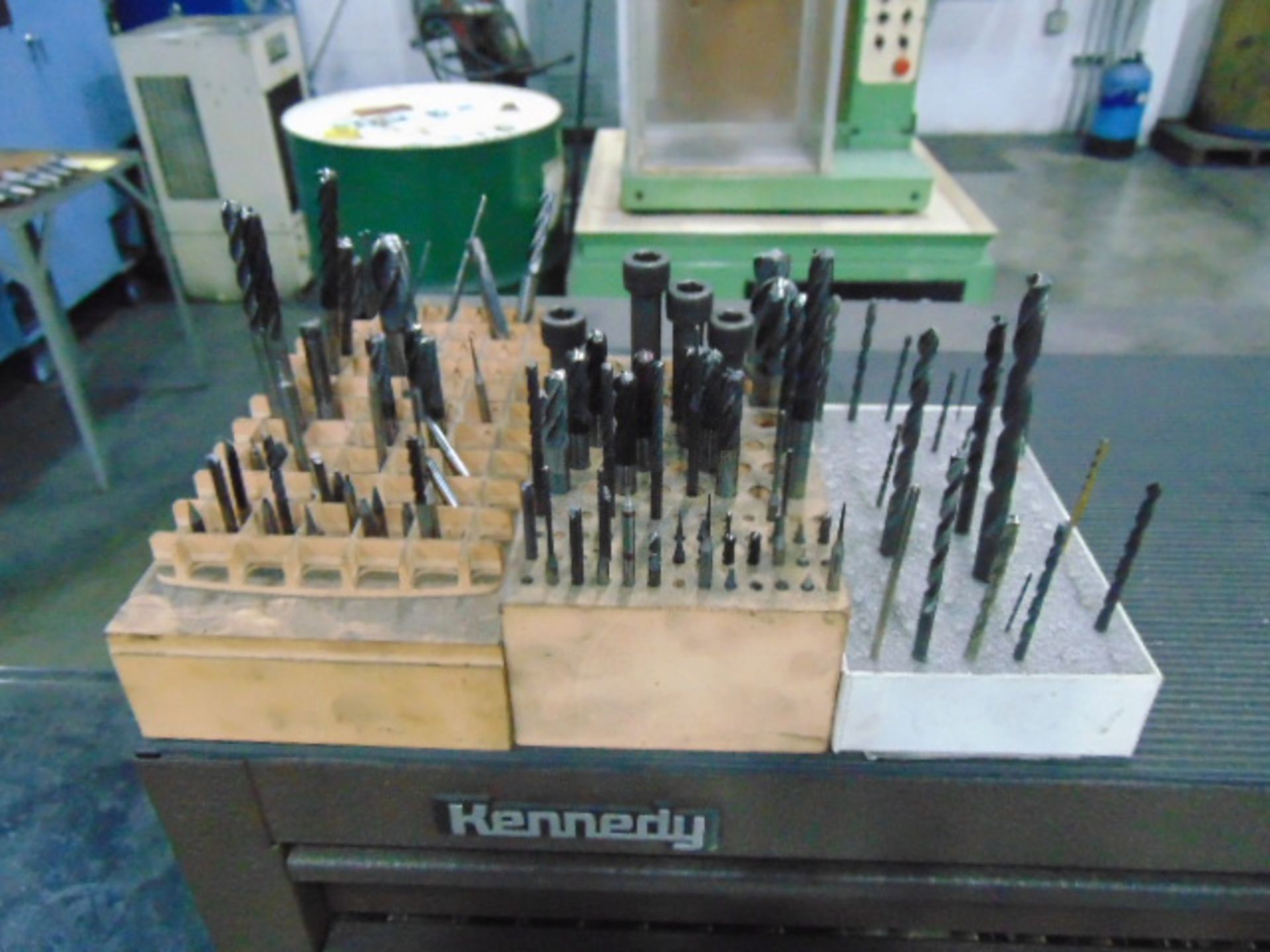 LOT OF SOLID CARBIDE END MILLS, w/tool box, assorted - Image 2 of 5