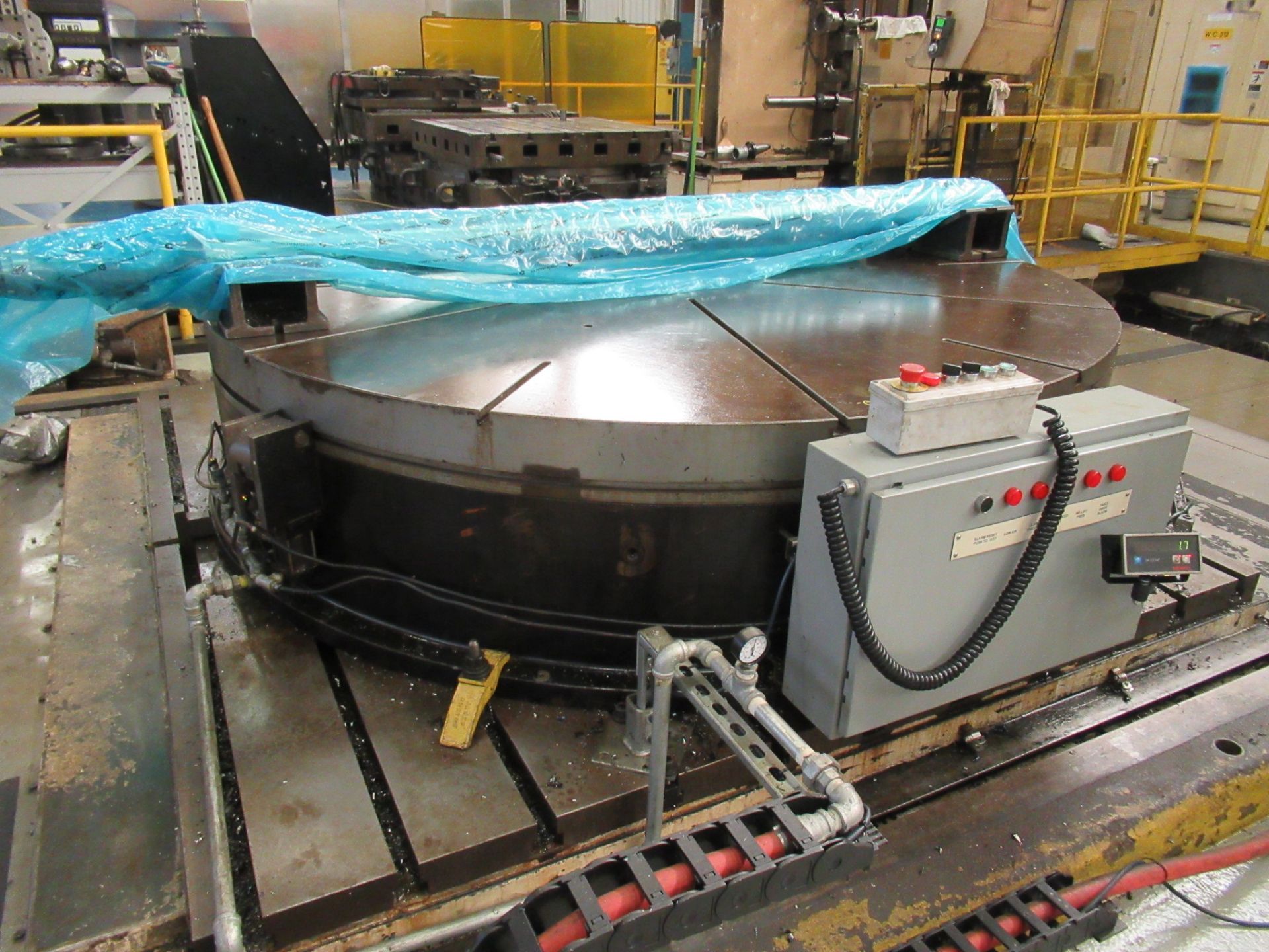 AIR BEARING ROTARY TABLE, 96" FARMINGTON 80,000 LB. CAP., pendant control, updated electrics, Newall - Bild 3 aus 6