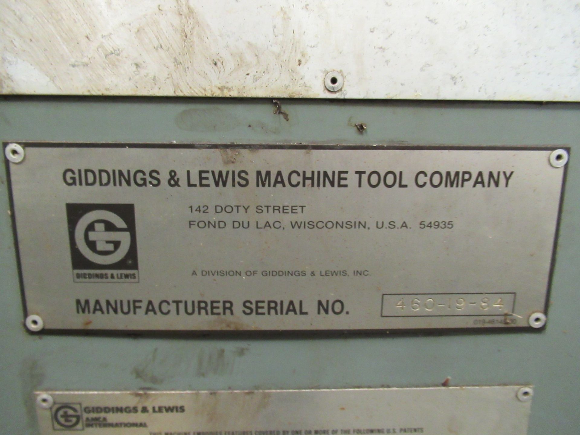 CNC HORIZONTAL BORING MILL, 6" GIDDINGS & LEWIS MDL. H60-T, 60" x 120" plain table, 168" X, 156" Y- - Image 10 of 12