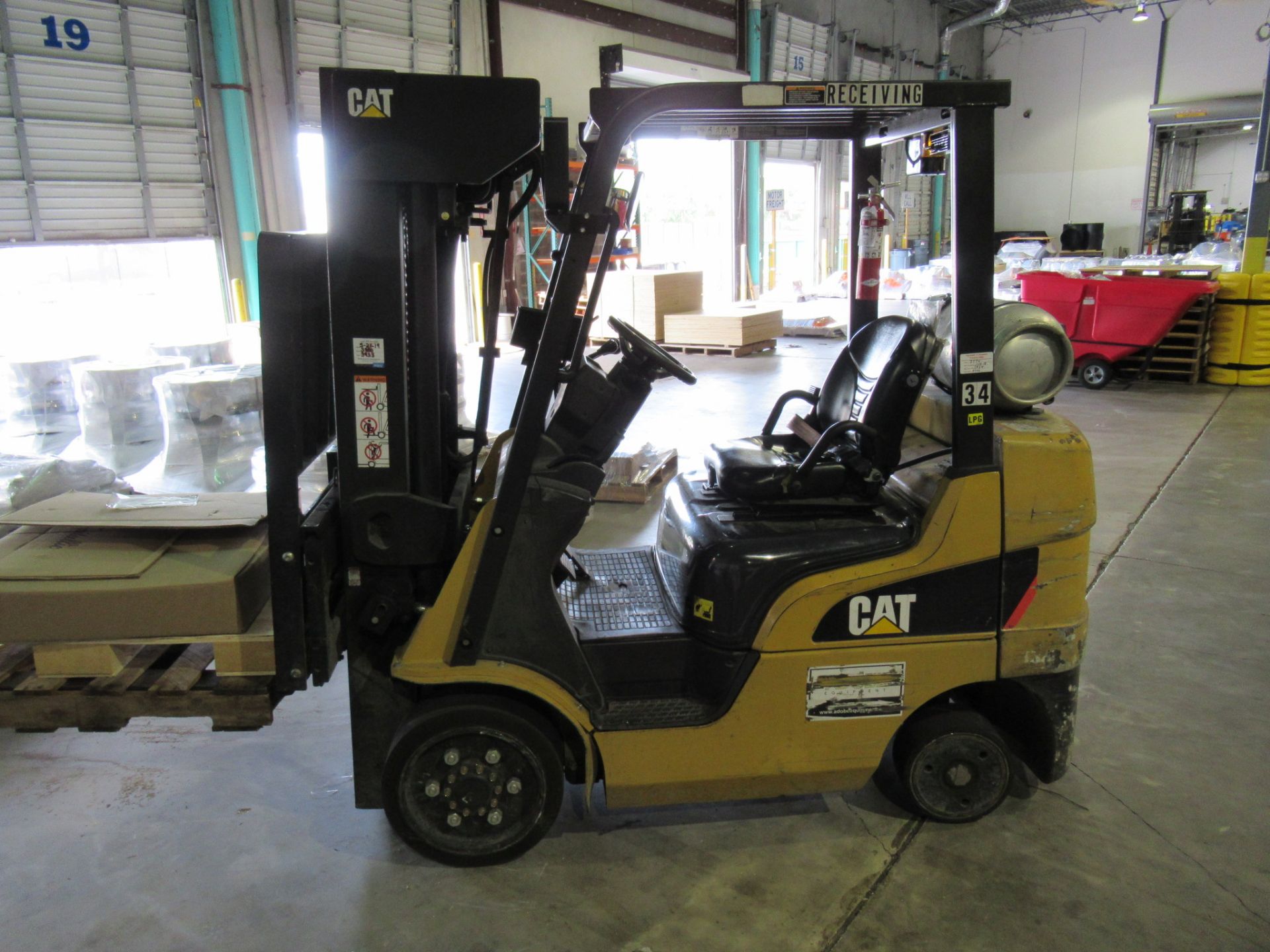 FORKLIFT, CATERPILLAR 5,000 LB. CAP. MDL. 2C5000, new 2012, LP pwrd., rated at 2,850 lbs. @ 24" load