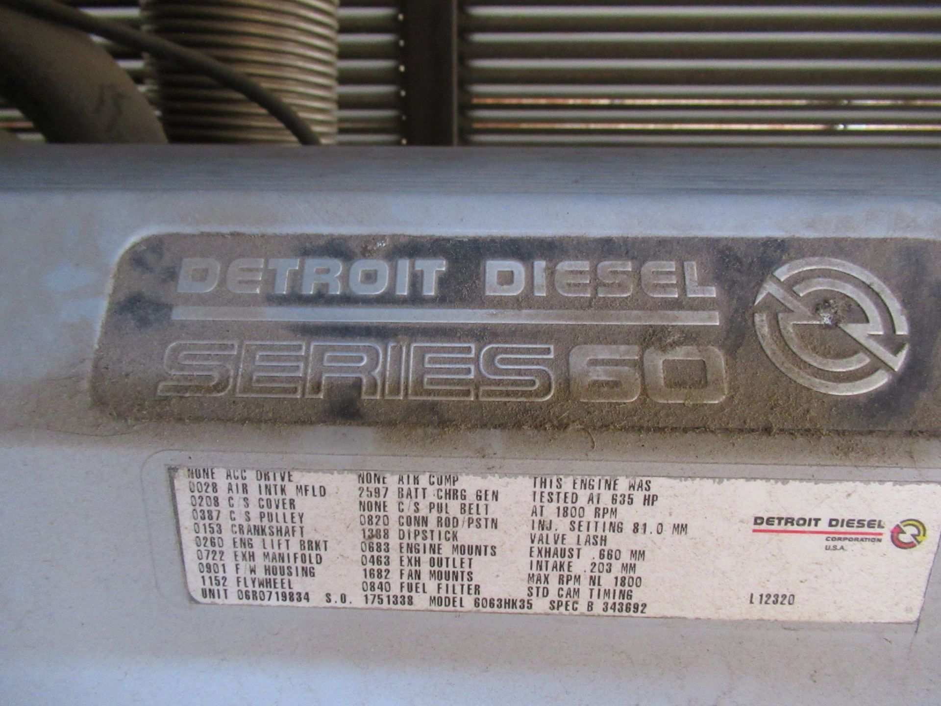 GENERATOR SET, DETROIT DIESEL SPECTRUM 400, new 2002, 400 kW, 400 DSE diesel, 635 HP motor, 1,800 - Image 9 of 10