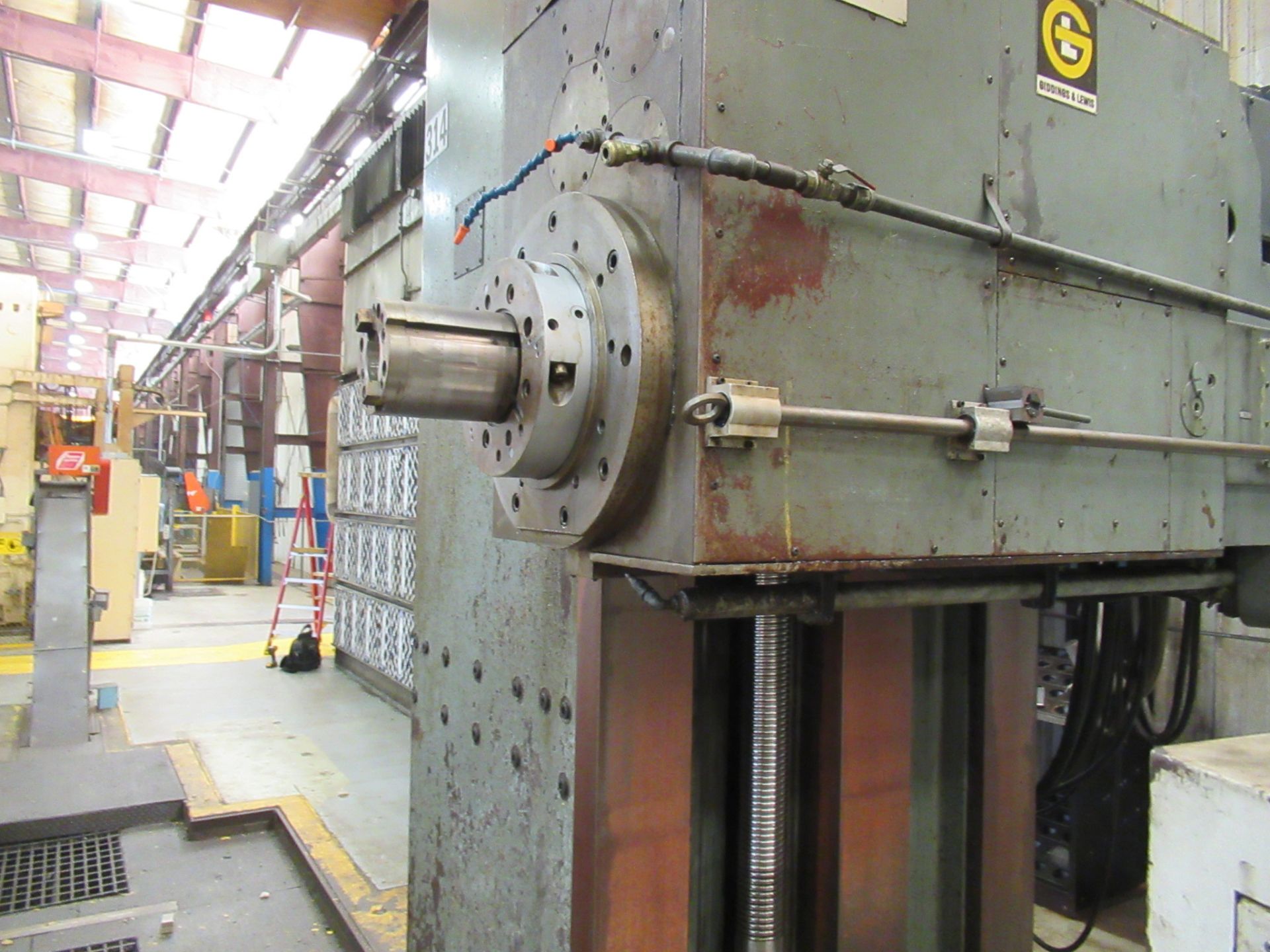 CNC HORIZONTAL BORING MILL, 6" GIDDINGS & LEWIS MDL. H60-T, 60" x 120" plain table, 168" X, 156" Y- - Image 4 of 12